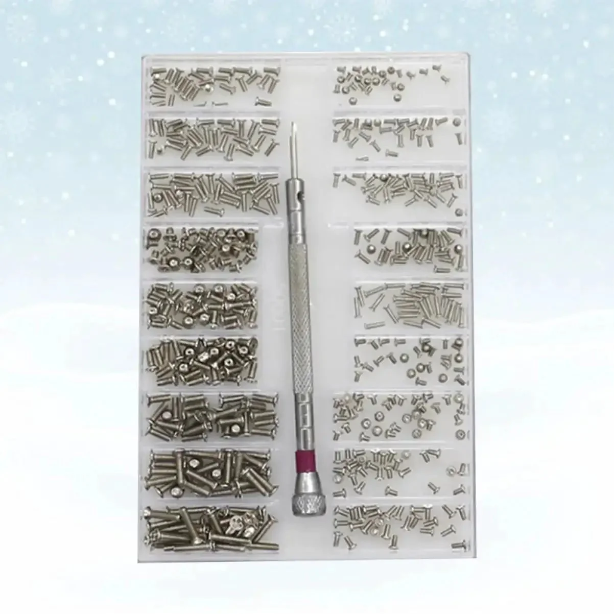 Miniature Screw Kit Set With Silver Tiny Screws For Eyeglasses, Sunglasses And Watches, Glasses Repair Tools, Small Devices, Clock Parts, Includes Organized Storage Case, Easy Fixes On The Fly, Durable Precision Hardware For DIY Repairs - Image 9