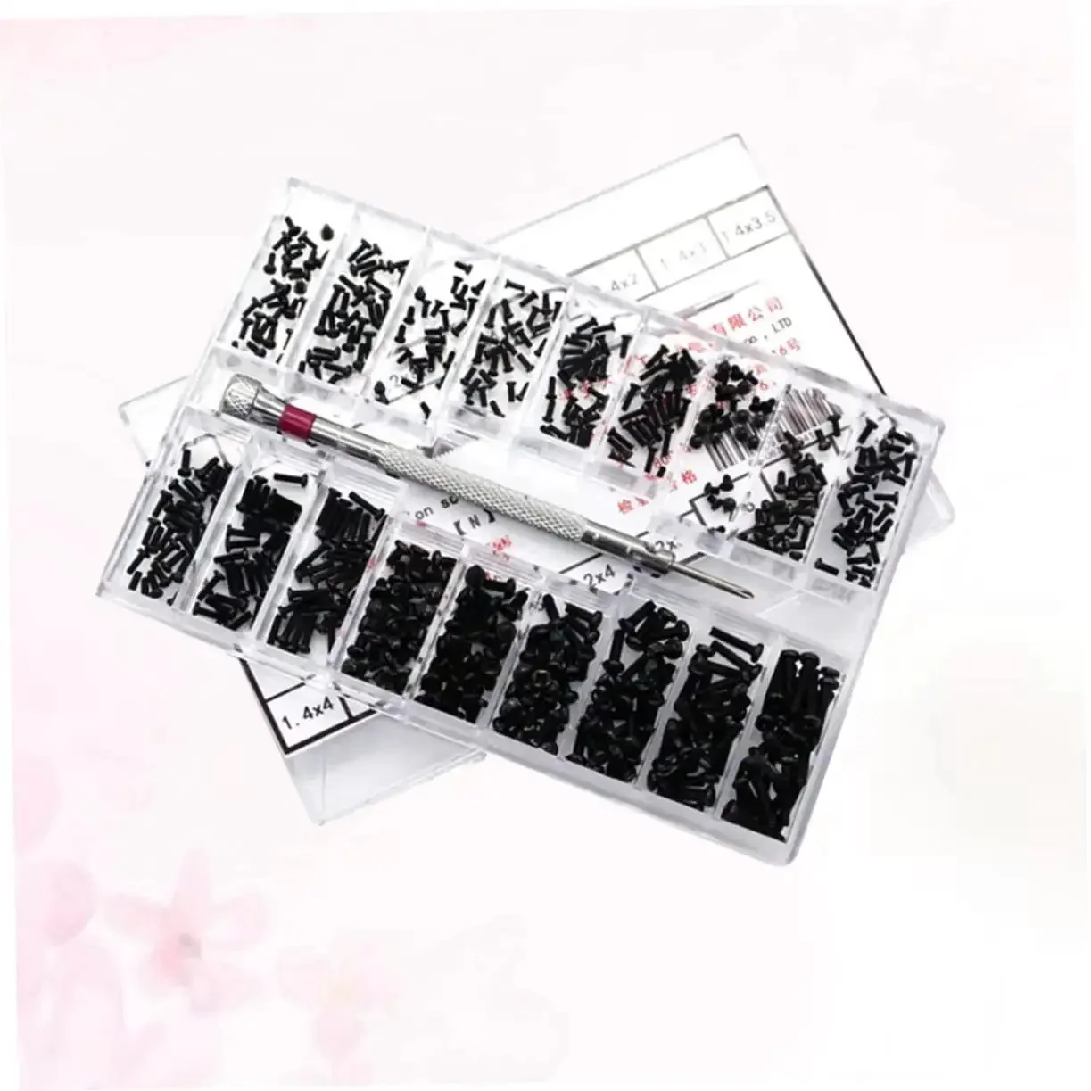 Miniature Screw Set Kit For DIY Repairs And Pros, Pro Grade Lightweight Portable Screws Assortment With Round Head And Flat Head Carbon Steel Screws In Clear Storage Case - Image 5