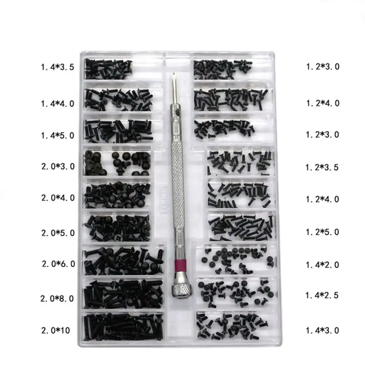 Miniature Screw Set Kit With Three Kinds Flat Countersunk Machine Screws Assortment Box Tool Box For Repair Pros And DIYers Carbon Steel Tiny Fasteners For Precision Projects - Image 6