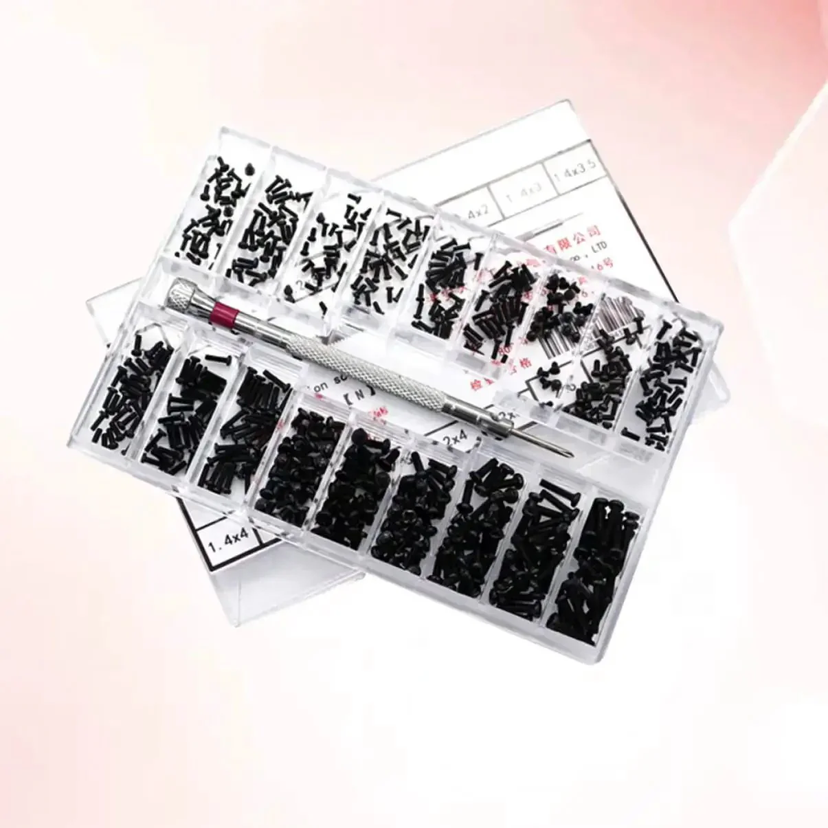 Miniature Screw Set Kit With Three Kinds Flat Countersunk Machine Screws Assortment Box Tool Box For Repair Pros And DIYers Carbon Steel Tiny Fasteners For Precision Projects - Image 7