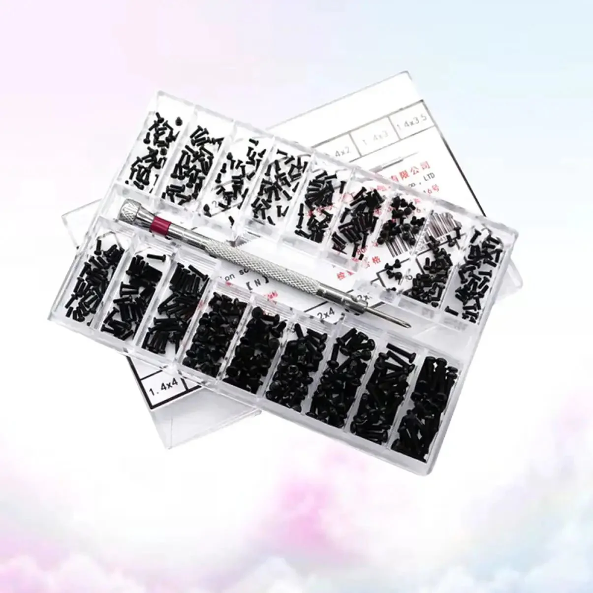 Miniature Screw Set Kit With Three Kinds Flat Countersunk Machine Screws Assortment Box Tool Box For Repair Pros And DIYers Carbon Steel Tiny Fasteners For Precision Projects - Image 8