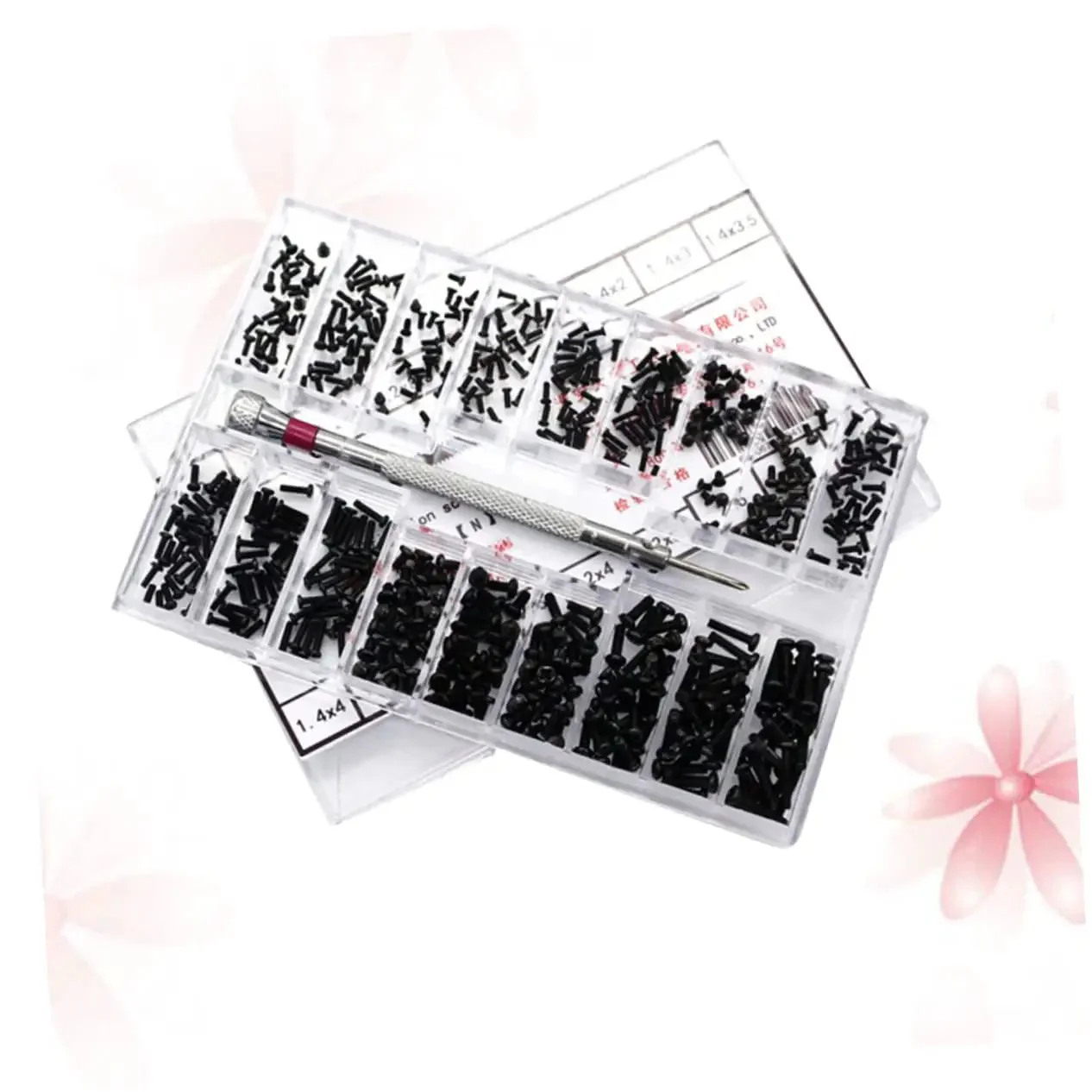 Miniature Screw Set With 18 Sizes, Flat Head Screws, Clear Storage Case, Built For DIYers, Plumbers, And Assembly Pros, Ultra Lightweight, Handy Tiny Hardware For Glasses And Quick Fixes - Image 5