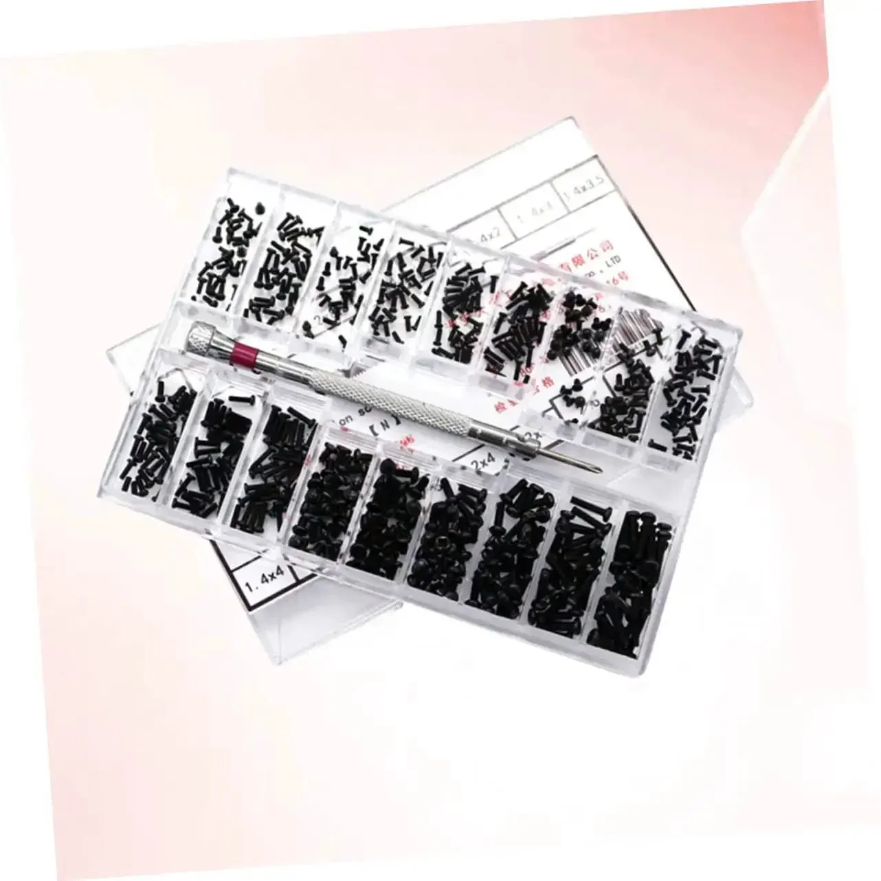 Miniature Screw Set With Countersunk Flat Head Screws In Transparent Storage Box For Glasses Watches Diy Projects And Repairs Small Hardware Kit For Professionals And Diy Enthusiasts - Image 4