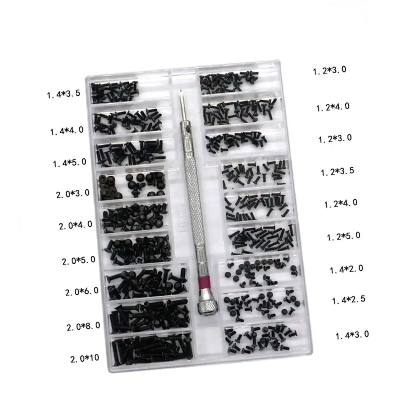 Miniature Screw Set With Countersunk Flat Head Screws In Transparent Storage Box For Glasses Watches Diy Projects And Repairs Small Hardware Kit For Professionals And Diy Enthusiasts - Image 8