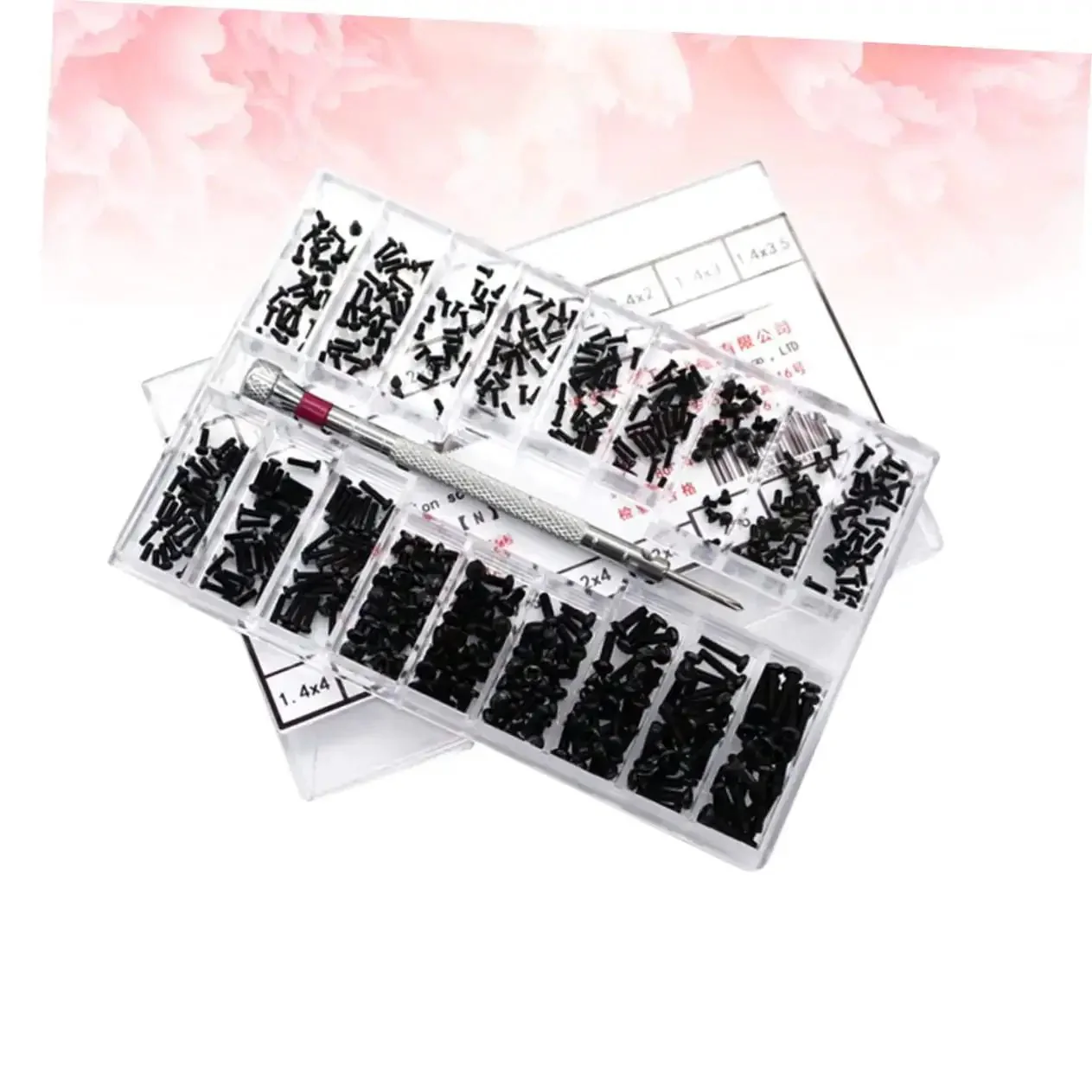 Miniature Screw Set With Flat Head Countersunk Machine Screws In Transparent Storage Case For Diyers And Pros Organized By Size For Quick Access Handy Box For Home Repairs Electronics Appliances And Hobby Projects - Image 7