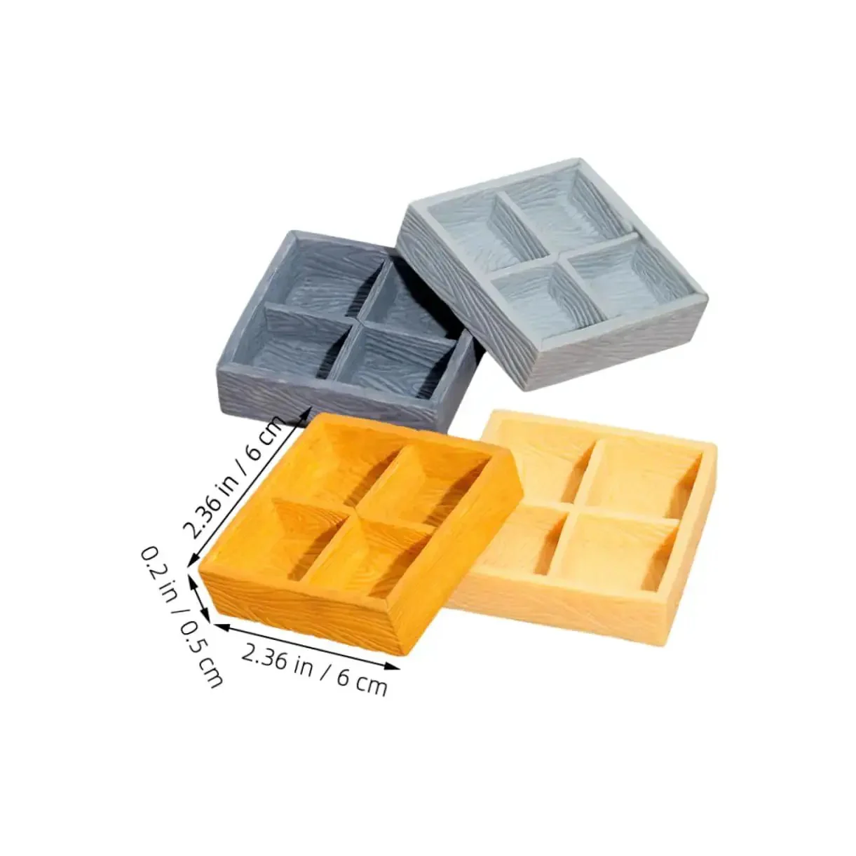 Miniature Storage Box Set For Dollhouse Accessories Made From Durable Resin With Four Grid Compartments Perfect For Storing Candy Nuts Or Tiny Ornaments And Micro Landscape Details For Scene Decor - Image 9