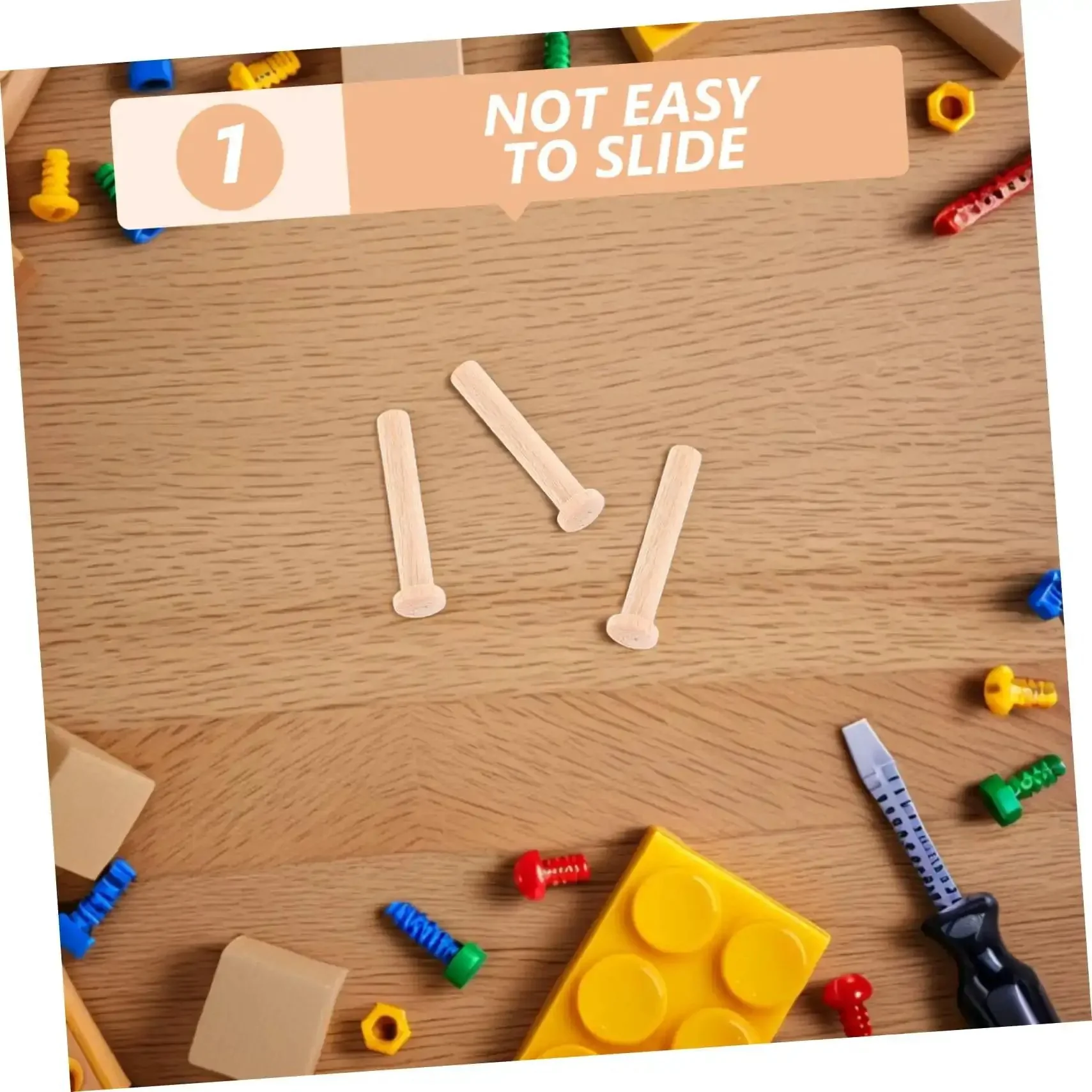 Miniature Wooden Nails Set For DIY Crafts And Woodworking, 20 Pieces Of Solid Wood T Nails For Train Wheel Projects And Detailed Crafting, Easy Insertion With T Shaped Heads, Handy Tiny Nails For Model Building And Fine Woodworking - Image 7