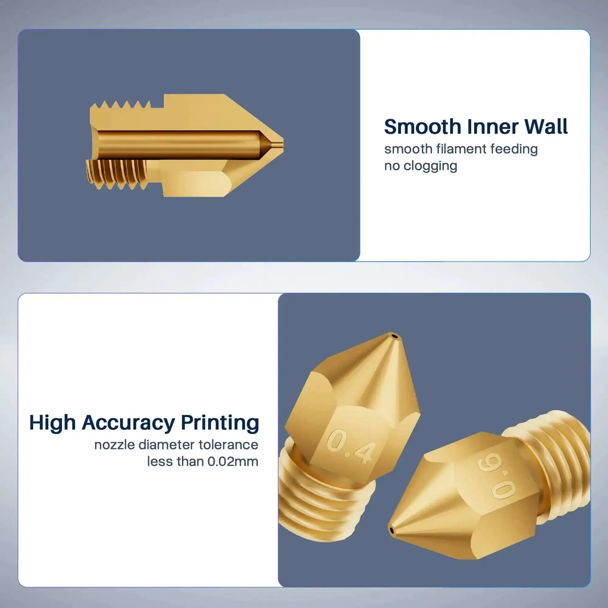 MK8 Brass 3D Printer Nozzle Set All In One Upgrade Kit With 26 Piece Multi Size 0.2mm 0.3mm 0.4mm 0.5mm 0.6mm 0.8mm 1.0mm Nozzles Includes Cleaning Needles And Wrench Compatible With Neptune 3 Series And More - Image 6