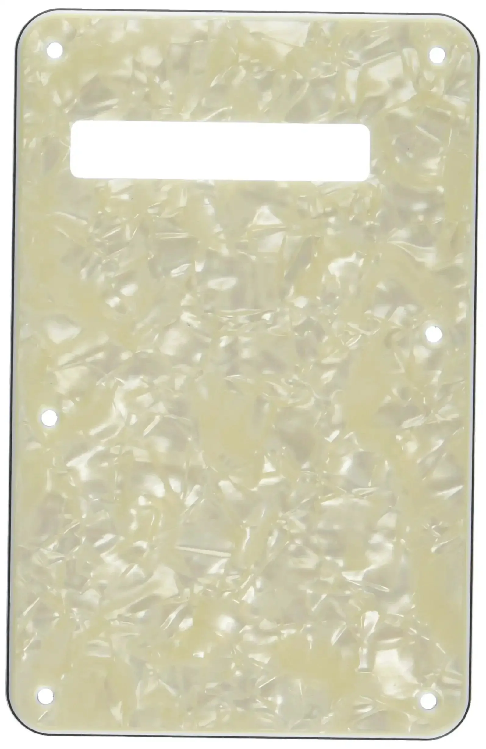 Modern Stratocaster Backplate In Aged White Moto Finish Premium Celluloid Pickguard Quality Replacement With Genuine Fit For Stratocaster Guitars And A Must Have 1 Year Limited Warranty
