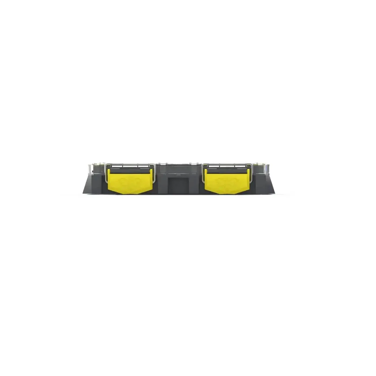 Modular Tackle Box With HEXLOK Grid System Waterproof Gasket Rust Prevention And Industrial Strength Build For Terminal Tackle And Small Parts No Travel Internal Bins Grey And Yellow - Image 2