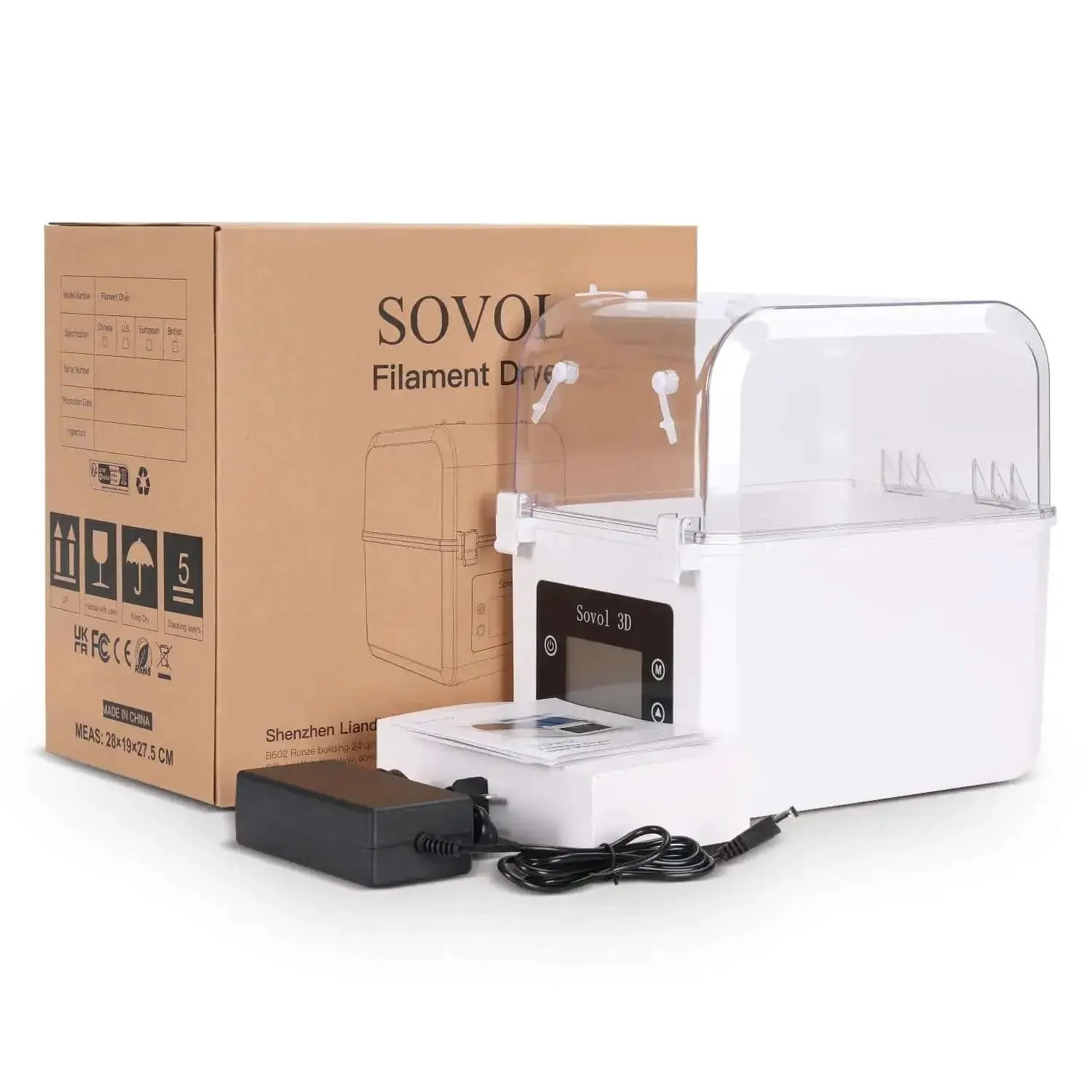 Moisture Busting Filament Dehydrator Dry Box With Upgraded Fan For 3D Printing Keeps 1.75mm And 2.85mm PLA PETG TPU ABS Spools Dry For Smoother Prints And Stronger Layer Adhesion - Image 2