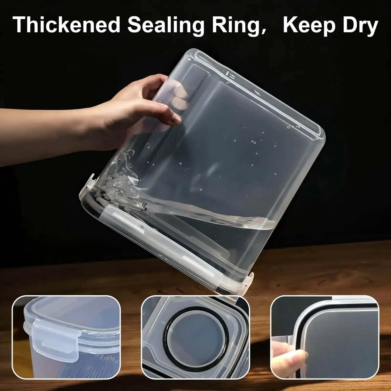 Moisture Proof Dry Box 4 Pack For 1Kg Filament Spools With Reusable Silica Gel Desiccants Keeps Your PLA ABS PETG Filaments Dry And Ready To Print No Drama Airtight Seal For 3D Printer Filament Storage - Image 3