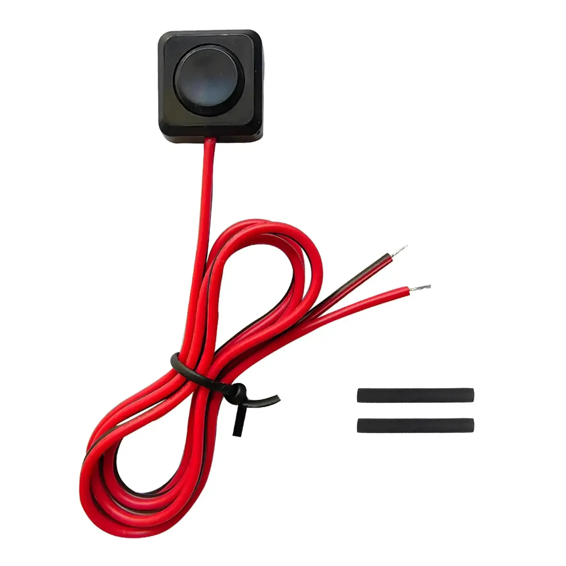 Momentary Push Button Switch 12V 24V Prewired Surface Mount With 20 Inch Lead Easy Install Cover Included Hold On When Pressed Release Off Double Sided Tape No Drilling Required