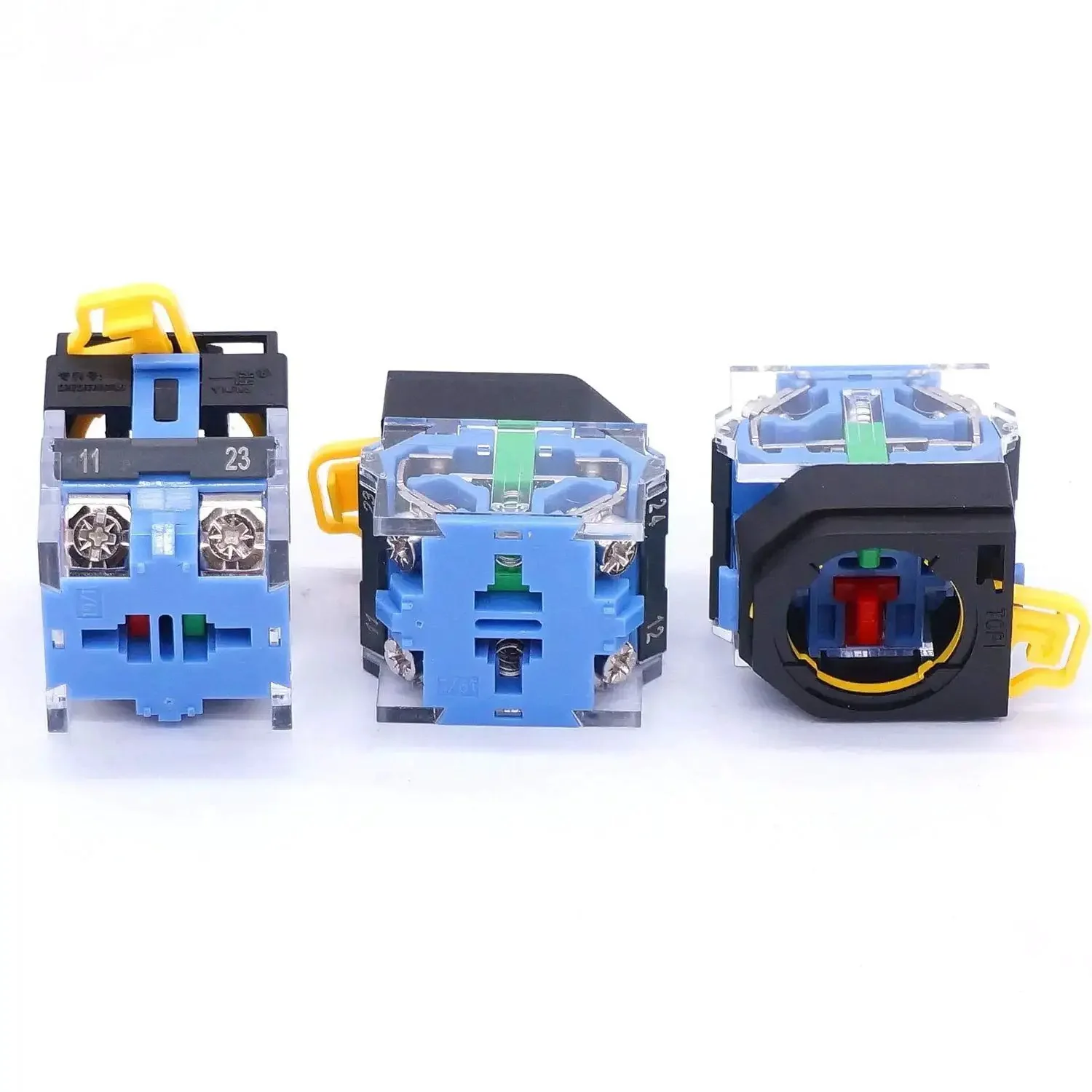 Momentary Push Button Switch 22mm 1NO 1NC With Red Yellow Green Buttons, Beefy Build, Rugged Industrial Panel Switch, 3 Year Warranty, Box Pack, LA38-11 Series - Image 3