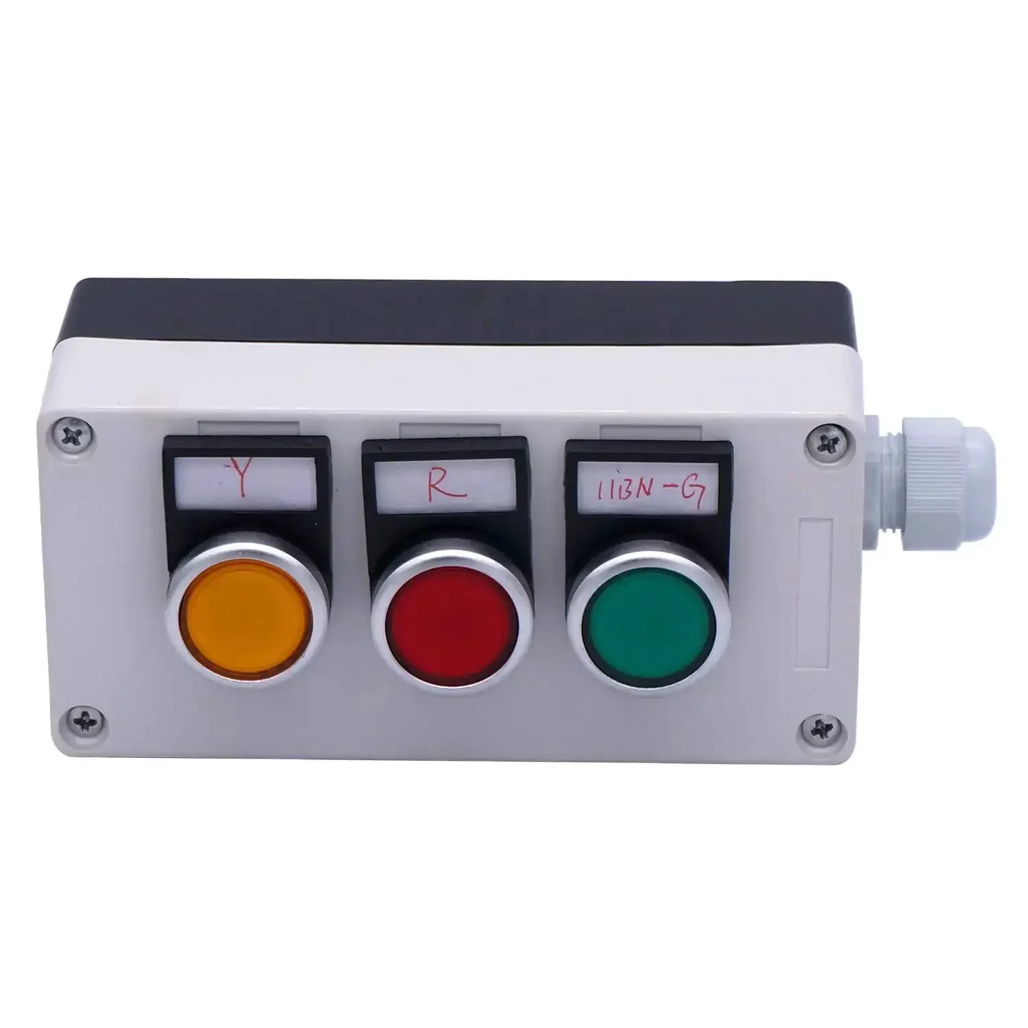 Momentary Push Button Switch 22mm 1NO 1NC With Red Yellow Green Buttons, Beefy Build, Rugged Industrial Panel Switch, 3 Year Warranty, Box Pack, LA38-11 Series - Image 7