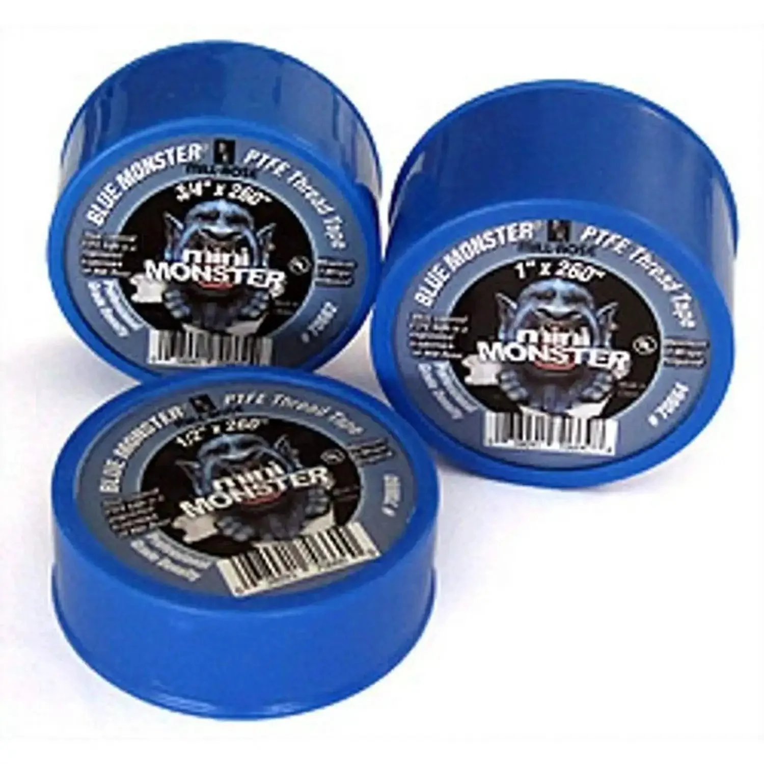 Monster Roll PTFE Thread Seal Tape 3/4 Inch By 260 Inch Blue Pro Grade Pipe Sealant For Water And Oil Lines Up To 10,000 PSI, Handles Extreme Temps From -268C To 500F Easy Leak Free Sealing