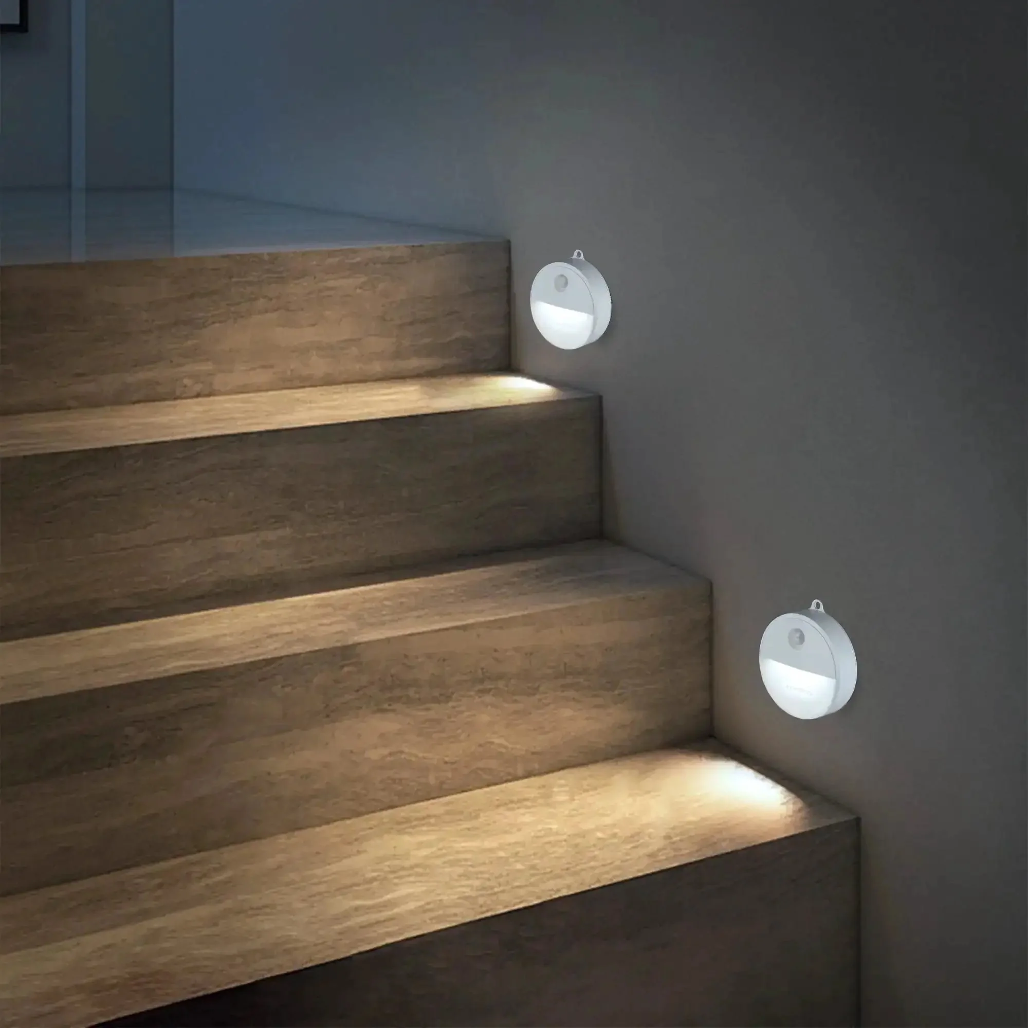 Motion Sensor Night Light With Auto On Off, No Fuss Cool White LED Path Light For Kitchen, Bathroom, Hallway, Stairs And Bedroom, Battery Powered, 6 Pack With 18 AAA Batteries, 30 Lumen Brightness, Auto Shutoff After 15-25 Seconds