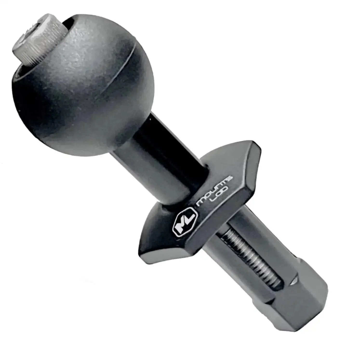 Moto Mount Ninja 12mm Hex Fork Stem Base With 1 Inch TPU Ball Adapter For Phone Camera GPS Mounts And Adapters, Compatible With RAM Mounts Quad Lock SP Connect REC Mounts And More, Easy CNC Install
