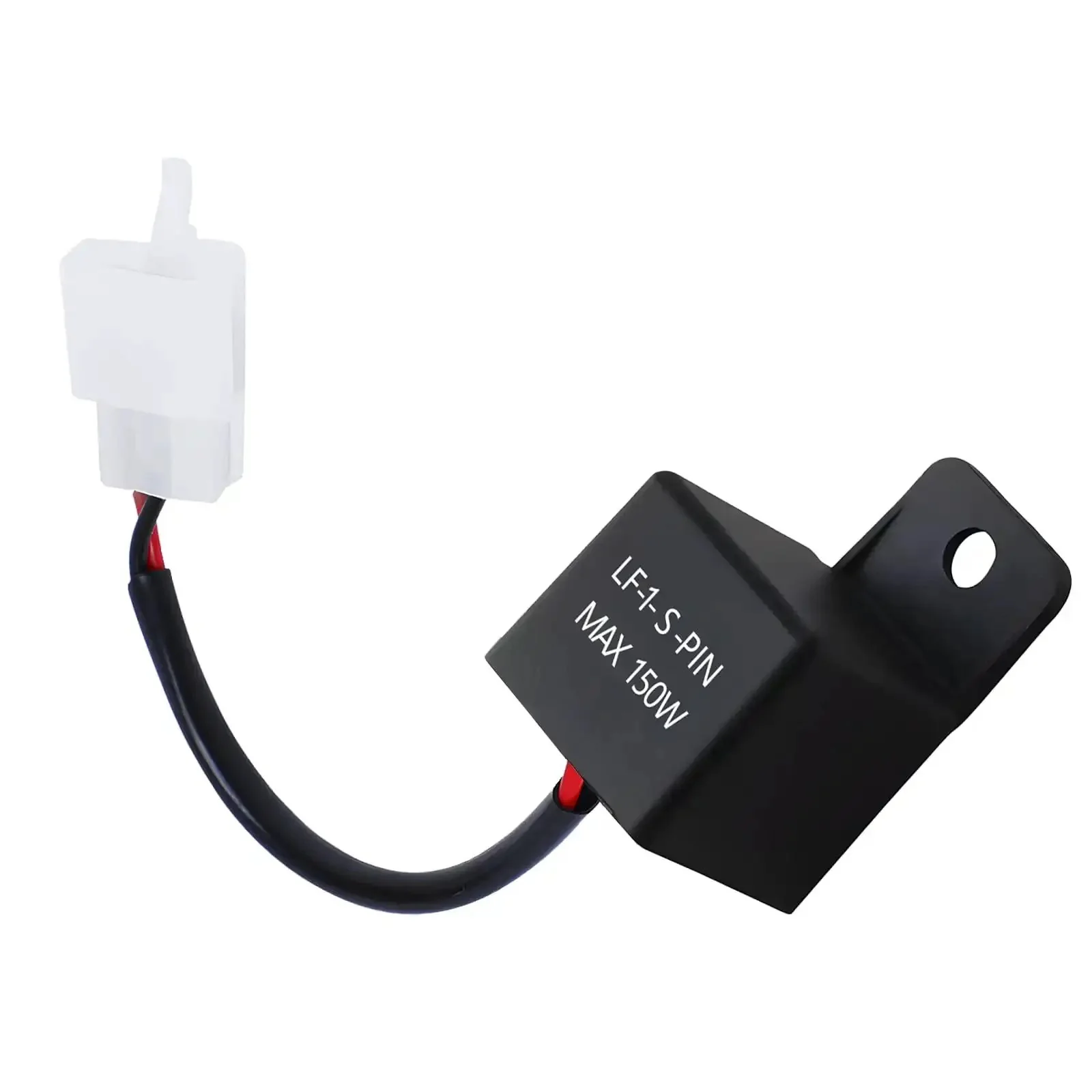 Motorcycle LED Flasher Relay 2 Pin 12V DC Automatic Operation Universal Fit Black Normally Open Contact Fix Abnormal Flashing No More Flicker For Stable Turn Signal Performance And Safer Riding