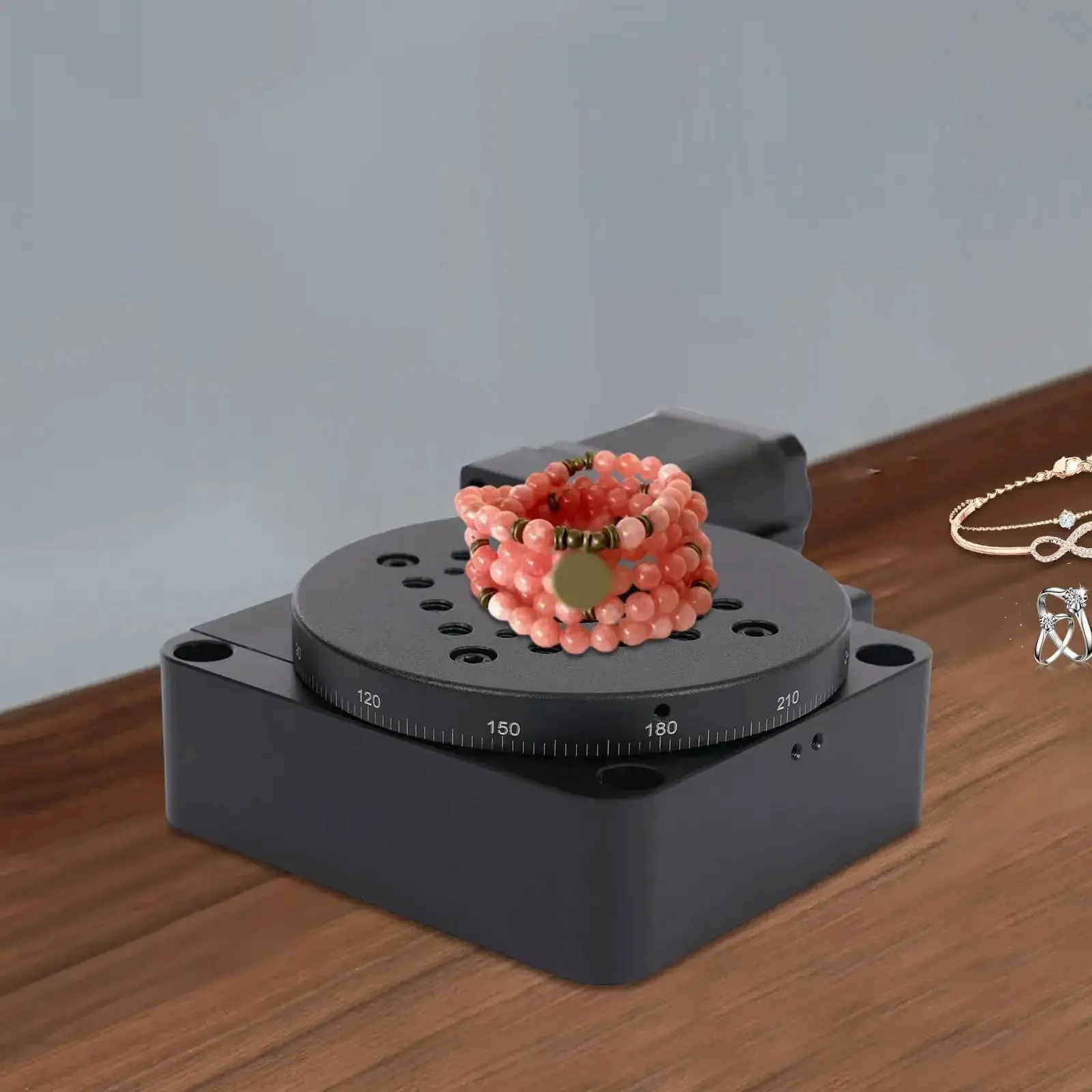 Motorized 360 Degree Electric Rotating Platform Turntable For Industrial Automation Beefy 3.94 Inch Diameter 99.21 Lbs Load Capacity Aluminum Alloy Precision Rotary Actuator Compact 7.13 By 4.72 By 1.77 Inch Black - Image 7