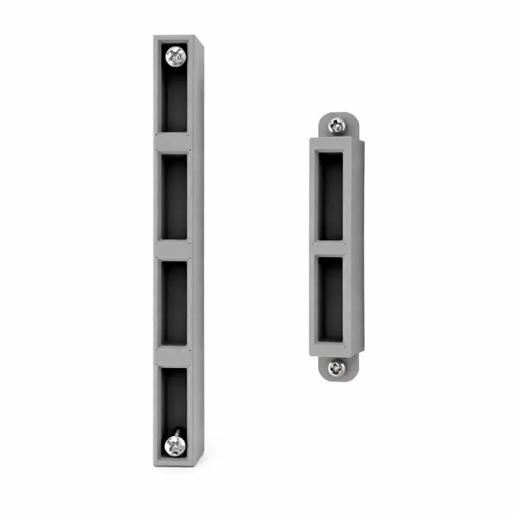 Mounting Holder Kit For 221 Lever Connectors 2 Port And 4 Port, Green Terminal Block Organizer For Wire Connectors, DIN Rail Control Panel Wire Management Bracket With Vertical Slide In Design For No Tool Mounting And Removal