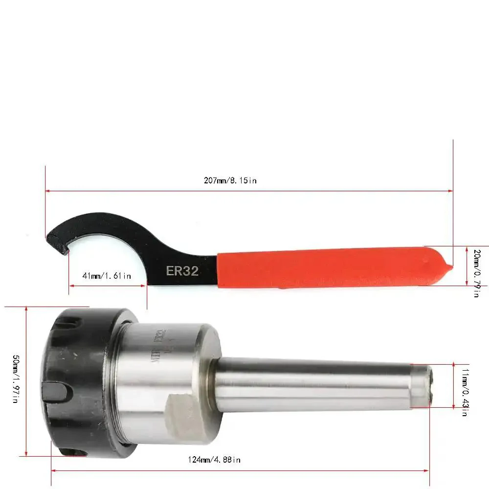MT2 ER32 Morse Taper Collet Chuck Set for CNC Milling Lathe Tool Holder, Pro Grade Collet Set for Engraving Machines, Rock Solid Precision, Durable 45 Steel, High Concentricity, Long Lasting Performance - Image 6