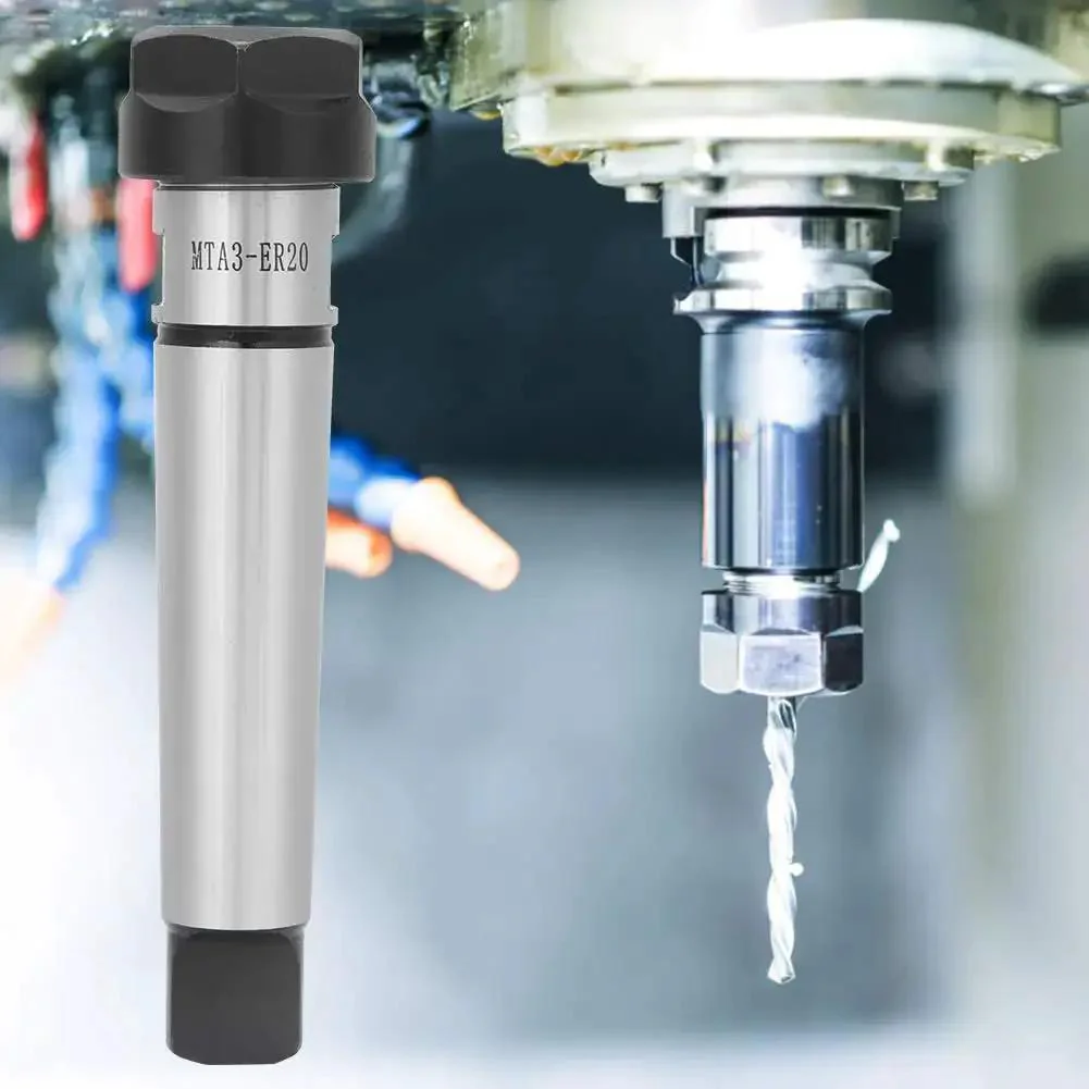 MT3 Morse Taper Collet Chuck Holder For CNC Milling Lathe Beefy Carbon Steel Construction Hardened Shank Smooth Runout Tolerance 0.0005in Fits ER16 ER20 ER25 ER32 Collets Heavy Duty Precision Tool Holder For All Chucks - Image 8