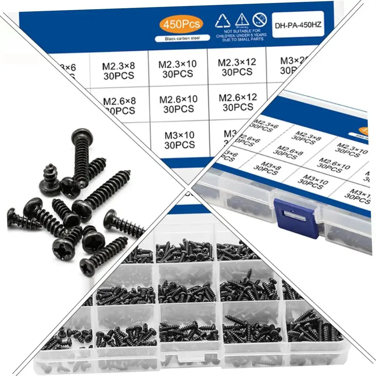 Multi Purpose Self Tapping Screws Set In A Handy Box Cross Head Carbon Steel Miniature Screws For Electronics Furniture Watches And Household Repairs Durable And Easy To Use For Quick Fixes And Small Projects - Image 3