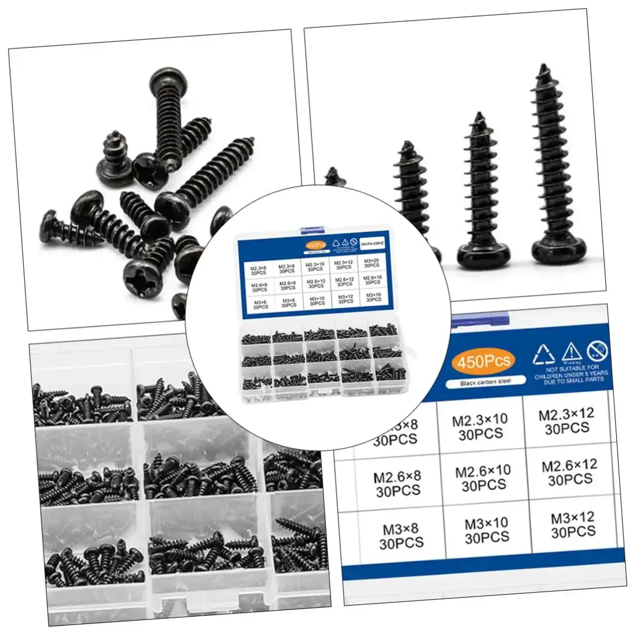 Multi Purpose Self Tapping Screws Set In A Handy Box Cross Head Carbon Steel Miniature Screws For Electronics Furniture Watches And Household Repairs Durable And Easy To Use For Quick Fixes And Small Projects - Image 6