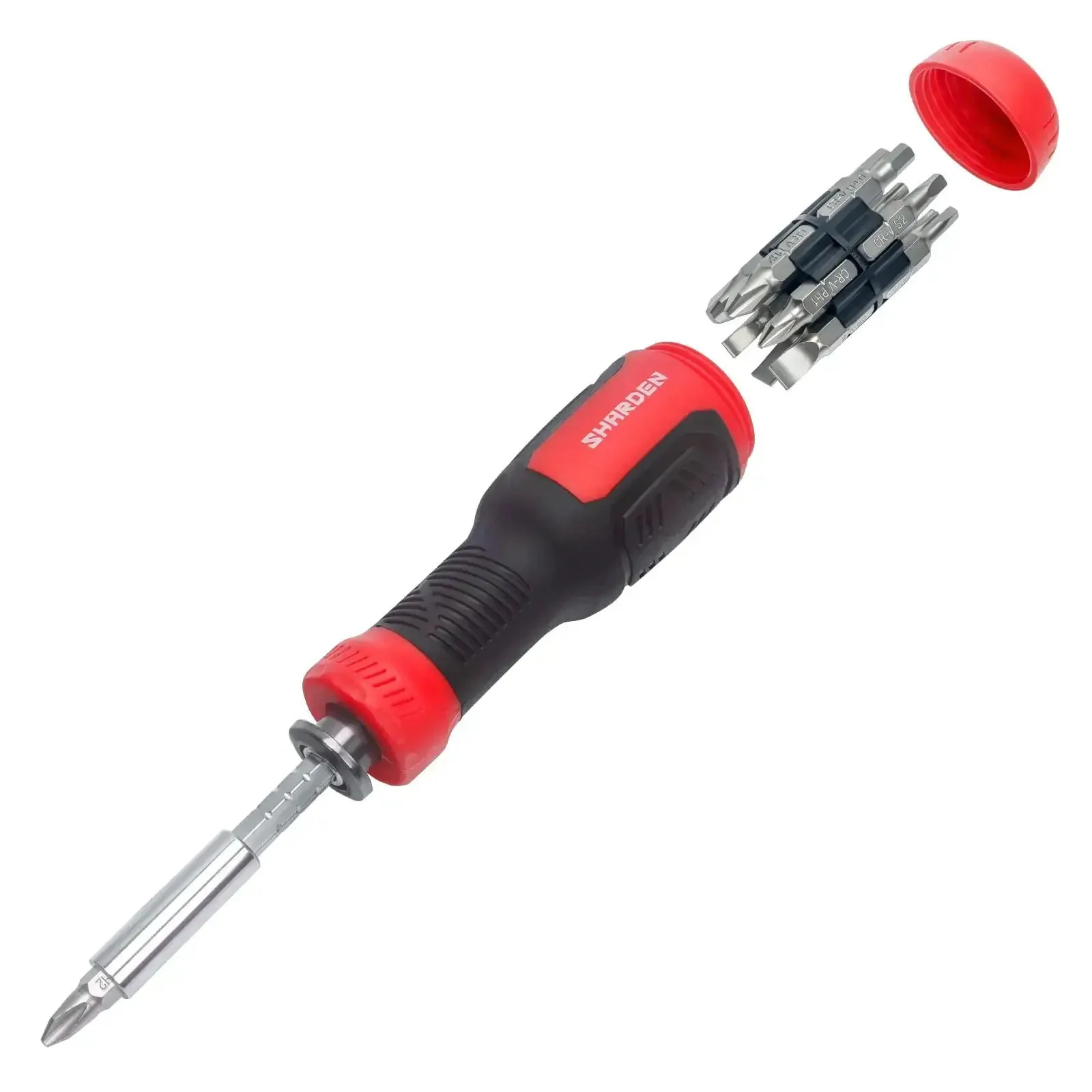 Multi Screwdriver 13 In 1 Set With 1/4 Nut Driver And 12 Bits Including Torx Security, Flat Head, Phillips, Hex, Square For Quick DIY Fixes And Everyday Handyman Tasks