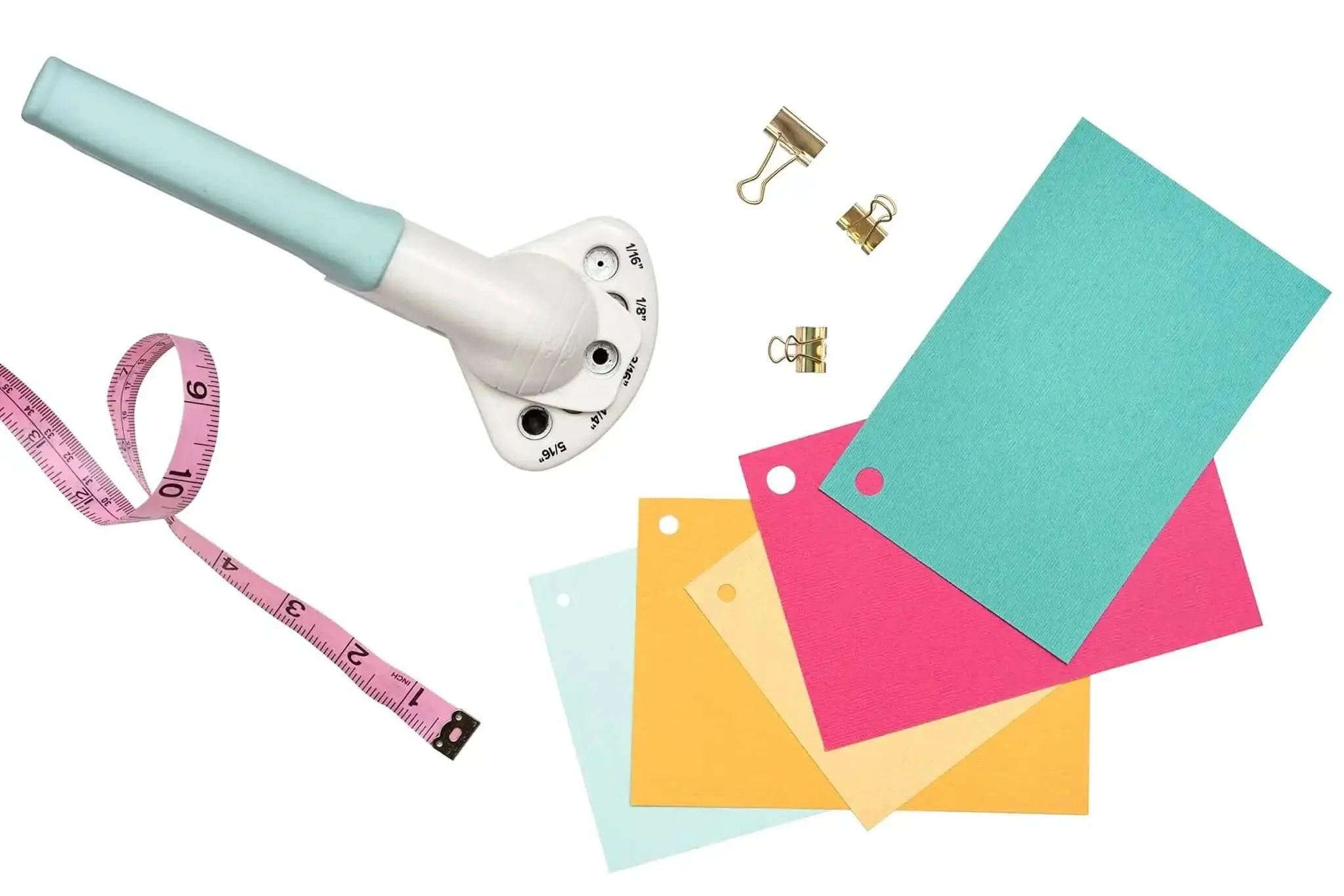 Multi Size Hole Punch For Leather, Paper, Fabric And More Rotates Through Five Hole Sizes 1/16, 1/8, 3/16, 1/4 And 5/16 Inch Holes, The Ultimate Craft Tool For Scrapbooking, Card Making, Tin, Vinyl And DIY Projects - Image 4