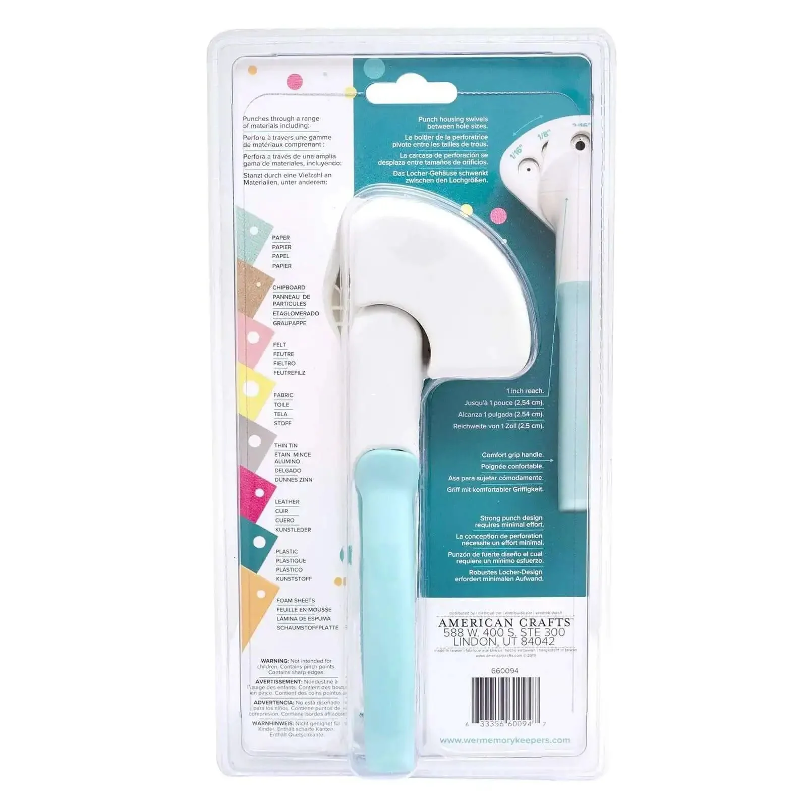 Multi Size Hole Punch For Leather, Paper, Fabric And More Rotates Through Five Hole Sizes 1/16, 1/8, 3/16, 1/4 And 5/16 Inch Holes, The Ultimate Craft Tool For Scrapbooking, Card Making, Tin, Vinyl And DIY Projects - Image 9