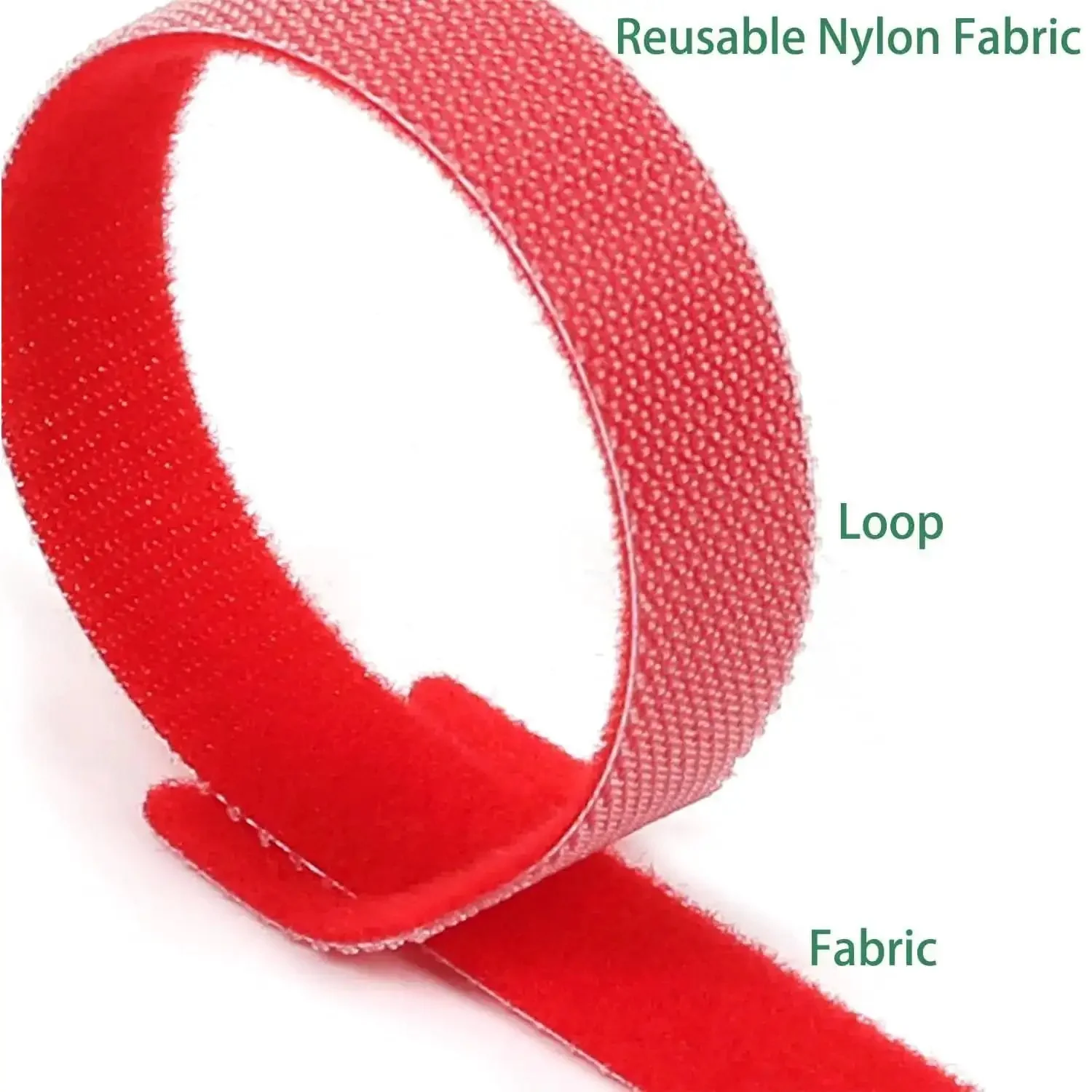 Multicolor Nylon Fabric Cable Ties With Reusable Hook And Loop Fasteners, 102 Pcs, 10 Inch Length, Vibrant Yellow Orange Red Green Blue Black, Ideal For Cable Management DIY Wiring Hacks And Home Office Organization - Image 4