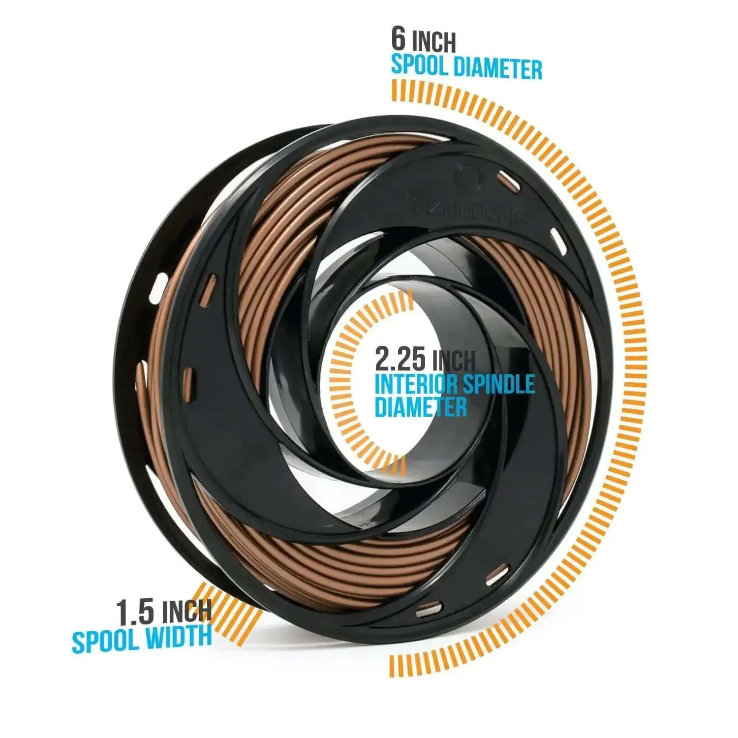 Multicolor PLA 3D Printer Filament 1.75mm 200g Pack Vacuum Sealed With Desiccant 205 225C Nozzle Temperature Compatible With Most Printers Blue Green Orange Red Colors 6 Inch Spool 1.5 Inch Wide Hub - Image 3