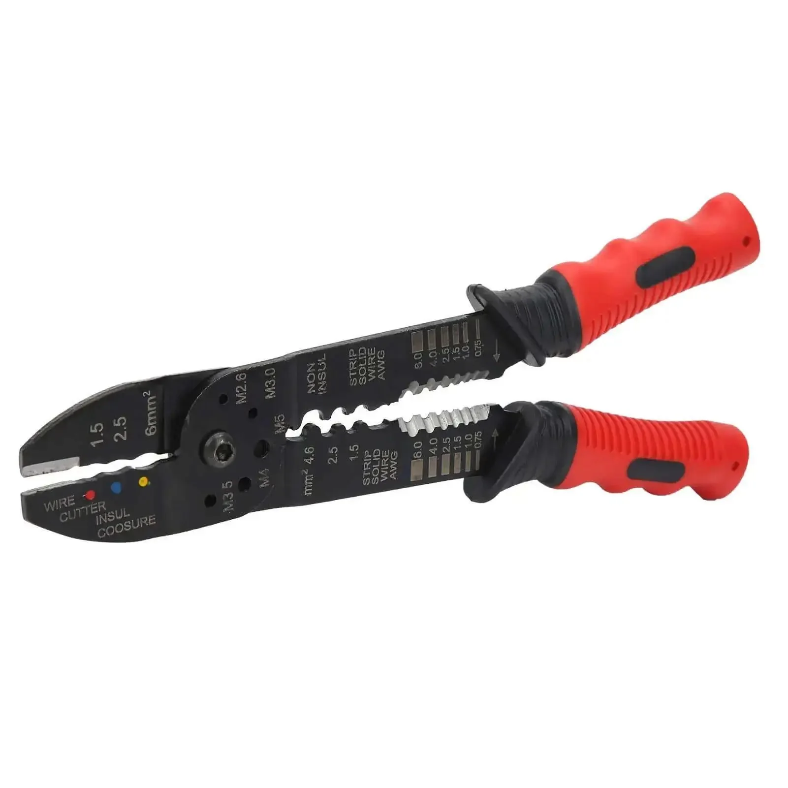 Multifunction Terminal Crimping Tool And Wire Stripper With High Carbon Steel Blades Ergonomic Grip Precise Wire Stripping Versatile Crimping For Insulated And Non Insulated Terminals And Connectors Industrial Grade - Image 7