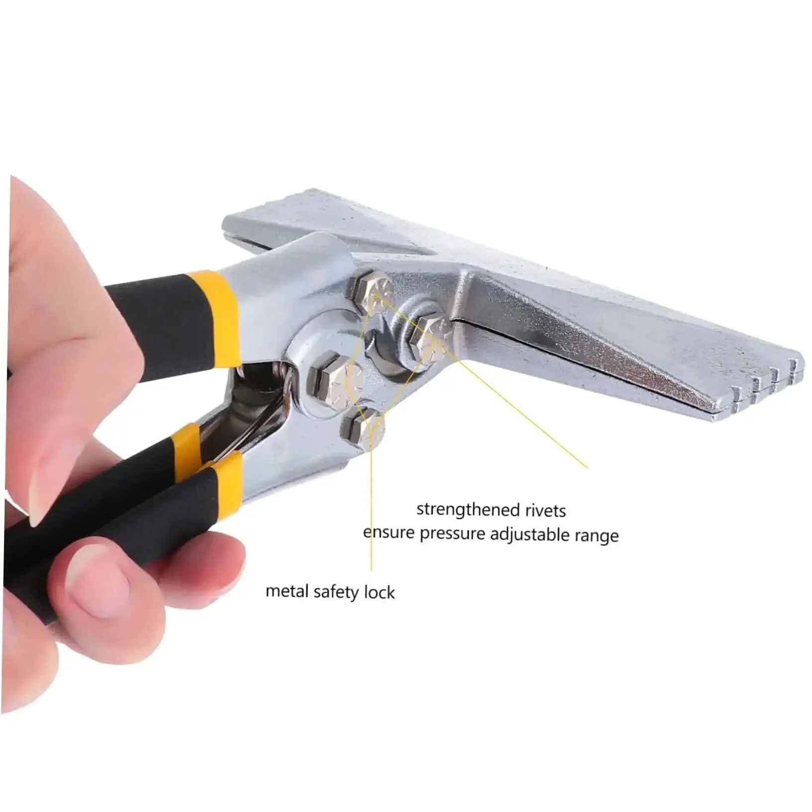 Multifunctional Hand Seamer Tool For Ductwork And Steel Plate Folding Pliers With Non Slip Handle For Home Diy And Hvac Projects, Heavy Duty All Steel Construction For Quick Bends, Superior Grip, And Long Lasting Performance - Image 7
