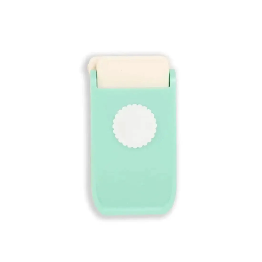 Multimaterial Scalloped Circle Punch For Card Making Scrapbooking And DIY Craft Projects Cuts Photo Paper Cardstock Acetate And More For Notebooks Planners And Albums 2.54 Cm Diameter Turquoise
