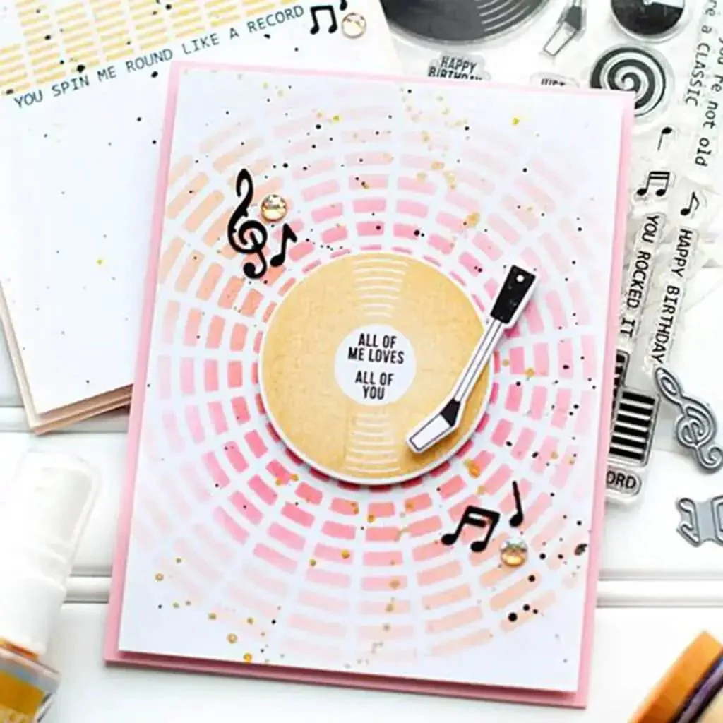 Music CD Style Clear Stamp And Die Set For Card Making And Scrapbooking Do It Yourself Embossing Kit For Photo Albums And Paper Crafts Dope Quality Carbon Steel Dies And TPR Stamps Safe On Any Acrylic Block Durable And Reusable - Image 5