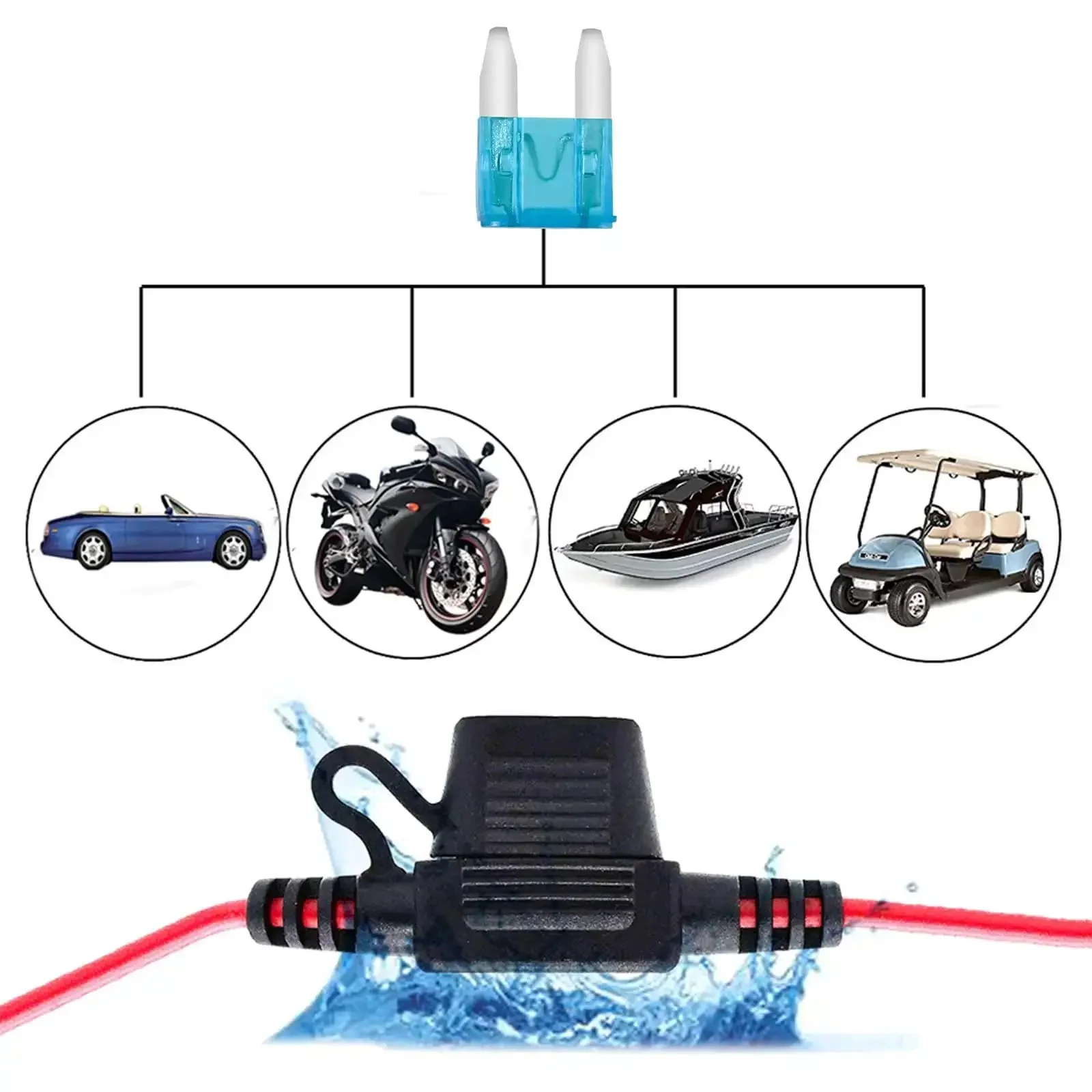 Must Have 12V Mini Fuse Holder Kit With 120 Piece Multi Size Blade Fuses 2A 3A 5A Seven Point Five Amp 10A 15A 20A 25A 30A 35A And 10 Inline 14AWG Holders For Easy Car Audio And RV Protection - Image 6
