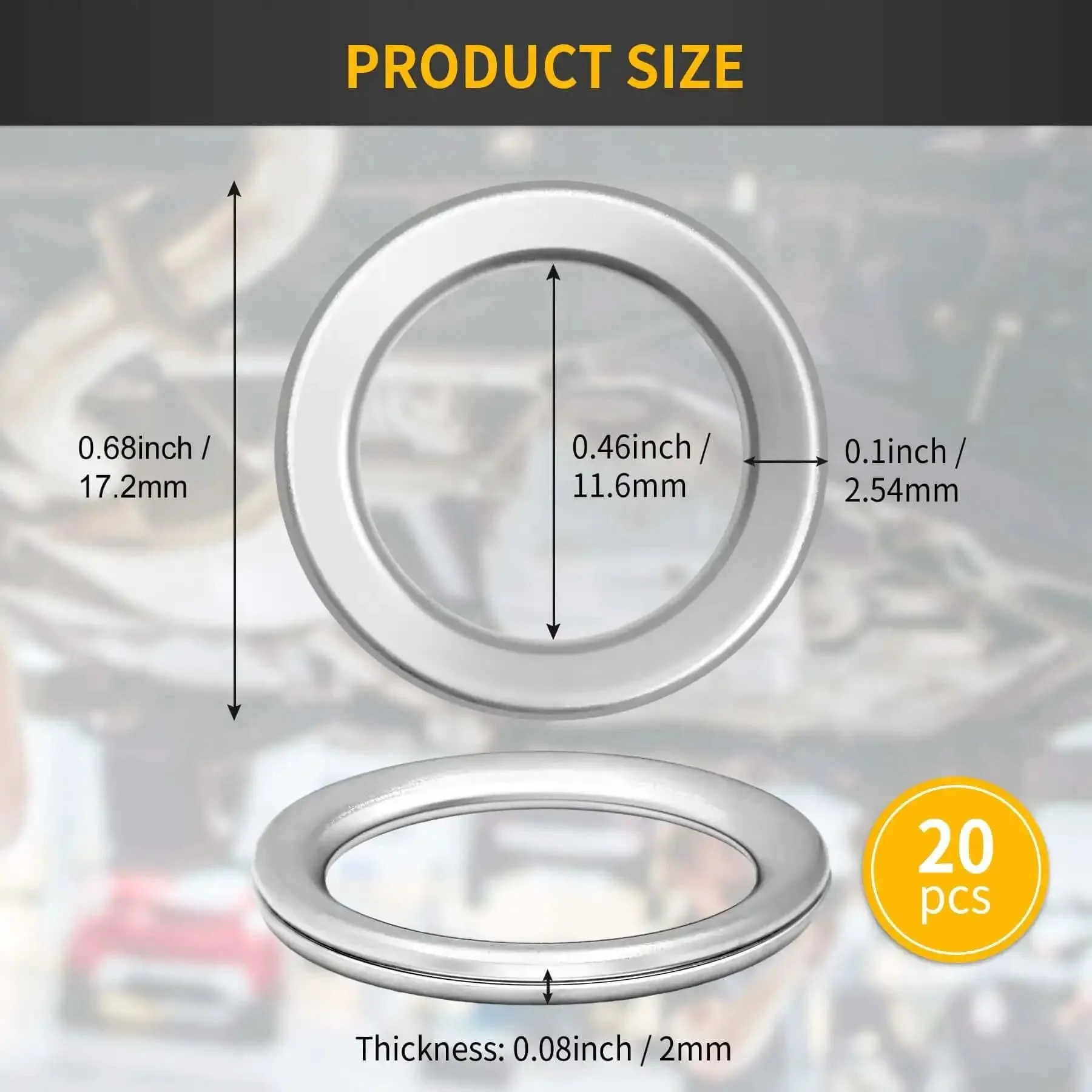 Must Have 20 Pack Transmission Drain Plug Gaskets And Oil Crush Washers Set For Toyota And Lexus Vehicles Including 4Runner Sequoia Tacoma Tundra GS450H IS250 IS350 LS430 LS460 Replacement For OEM 3517830010 - Image 4