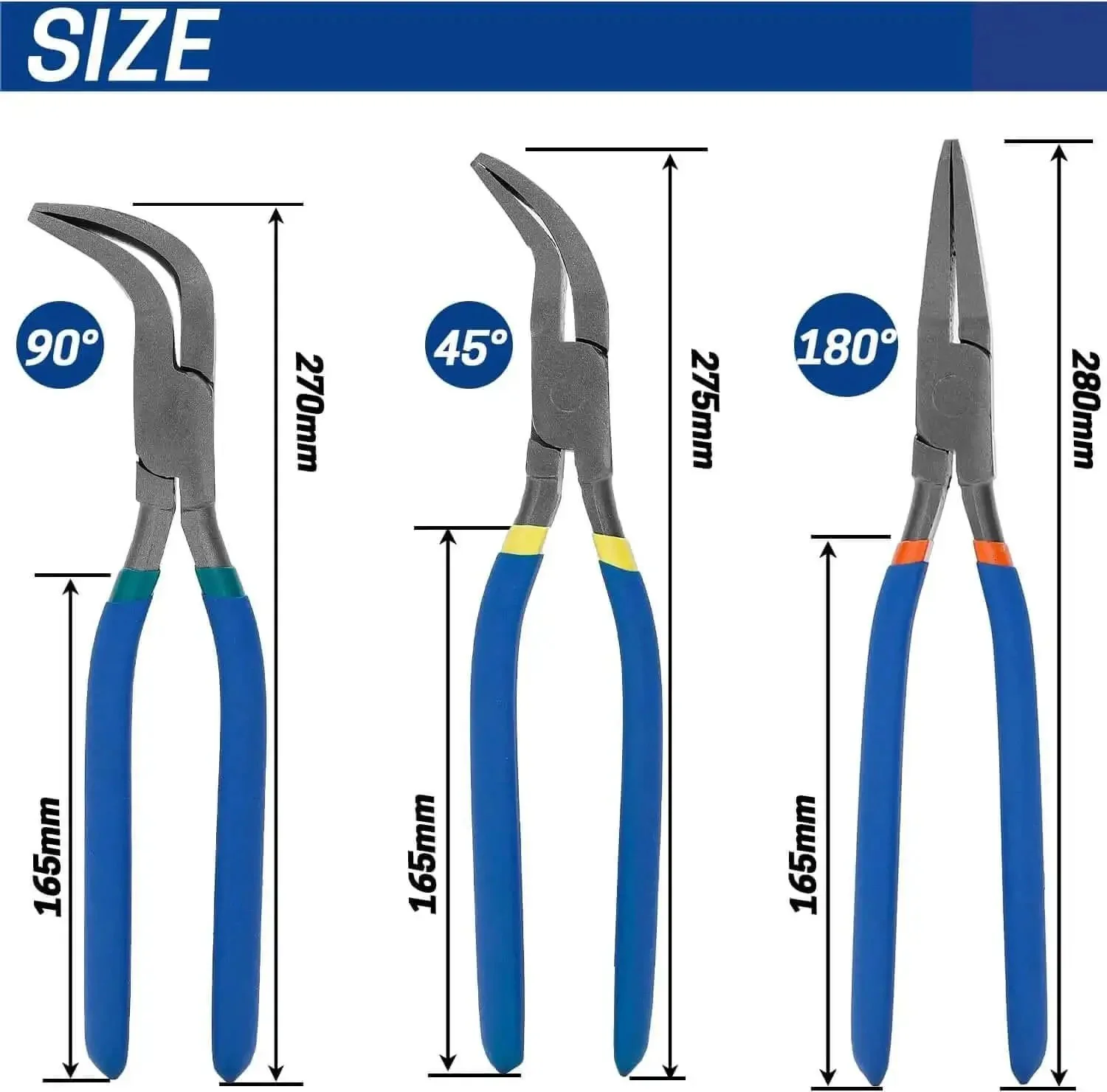 Must-Have 3-Piece Hand Seamers Set For Sheet Metal Bending Pliers With Straight, 45 Degree, And 90 Degree Jaws, Includes Tool Storage Bag For Bending And Flattening Metal Sheets - Image 4
