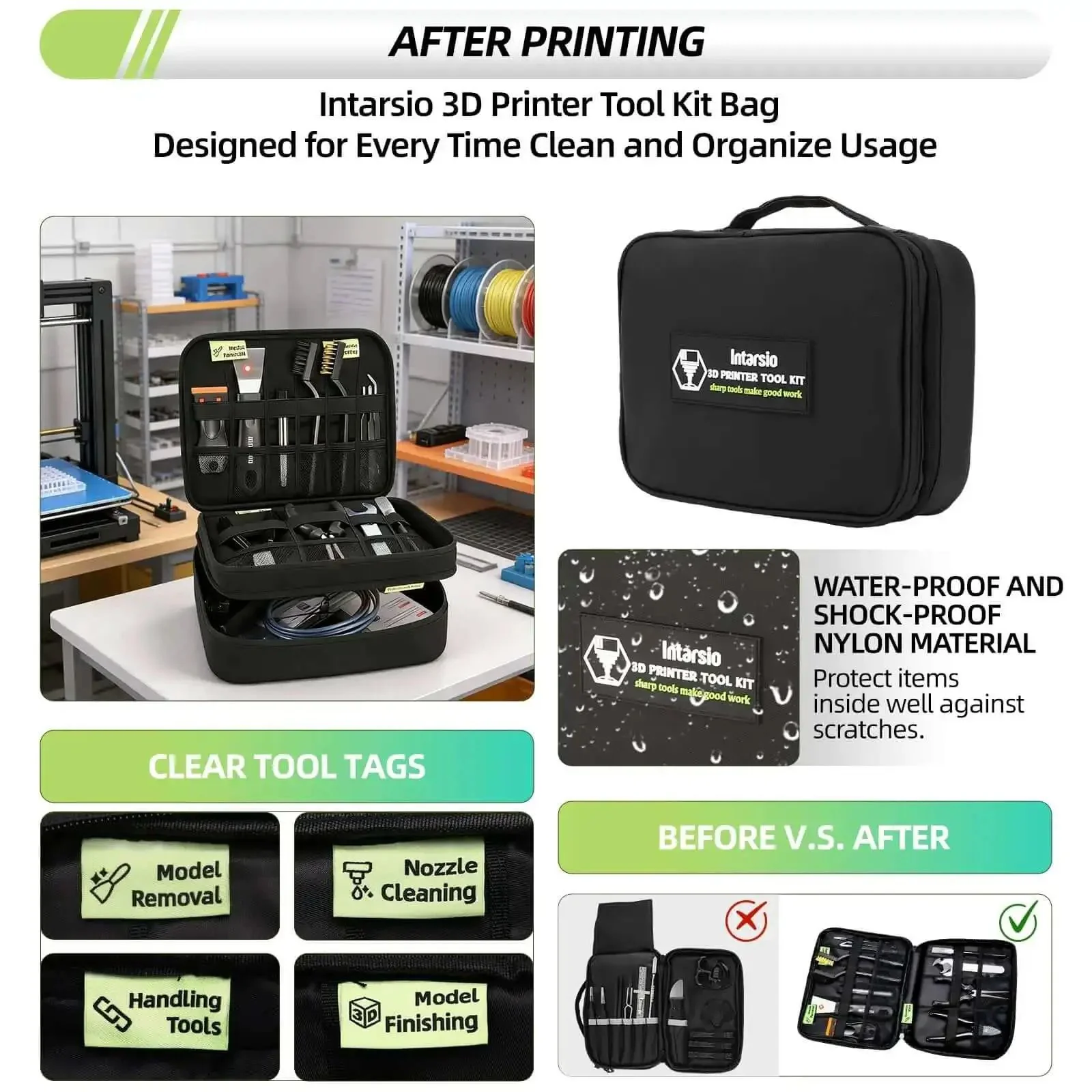 Must Have 76 Piece 3D Printer Tools Kit With Bag Includes Digital Caliper Hygrometer PTFE Tube Deburring Tool Scrapers Nozzle Cleaning And More For Bambu Lab Ender 3 And Other FDM SLA Printers - Image 2