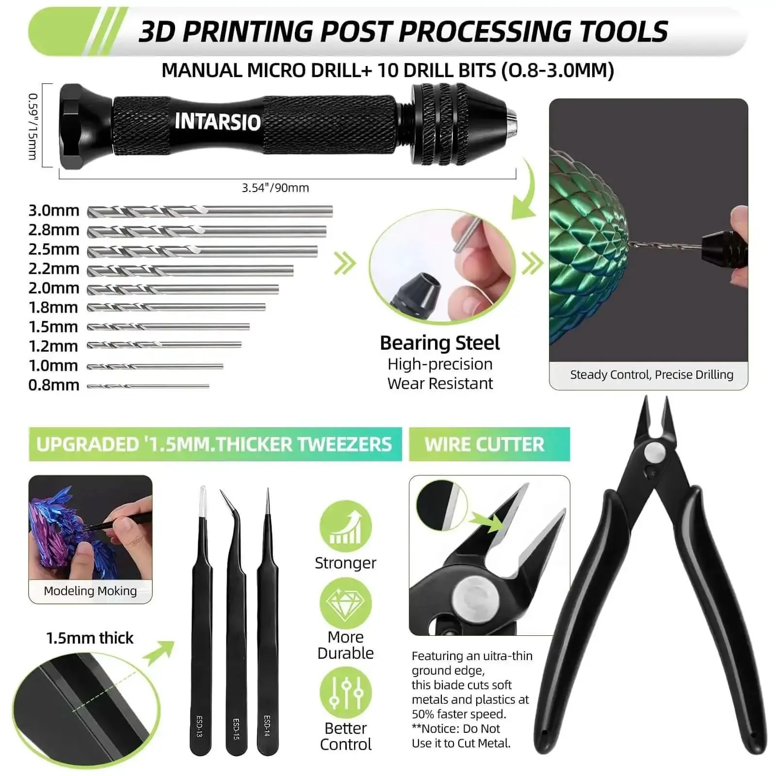 Must Have 76 Piece 3D Printer Tools Kit With Bag Includes Digital Caliper Hygrometer PTFE Tube Deburring Tool Scrapers Nozzle Cleaning And More For Bambu Lab Ender 3 And Other FDM SLA Printers - Image 5