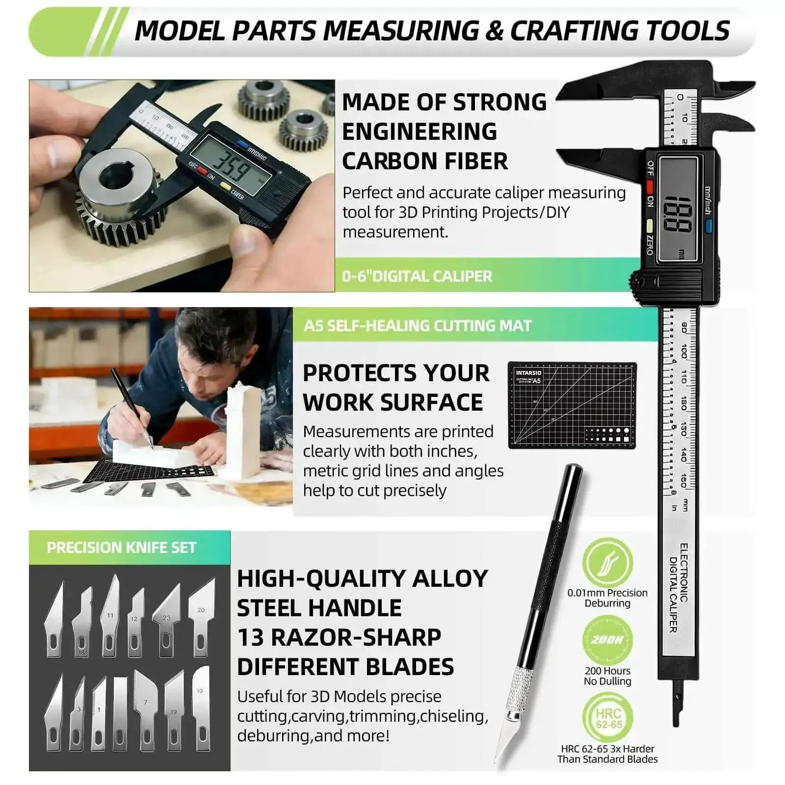 Must Have 76 Piece 3D Printer Tools Kit With Bag Includes Digital Caliper Hygrometer PTFE Tube Deburring Tool Scrapers Nozzle Cleaning And More For Bambu Lab Ender 3 And Other FDM SLA Printers - Image 7