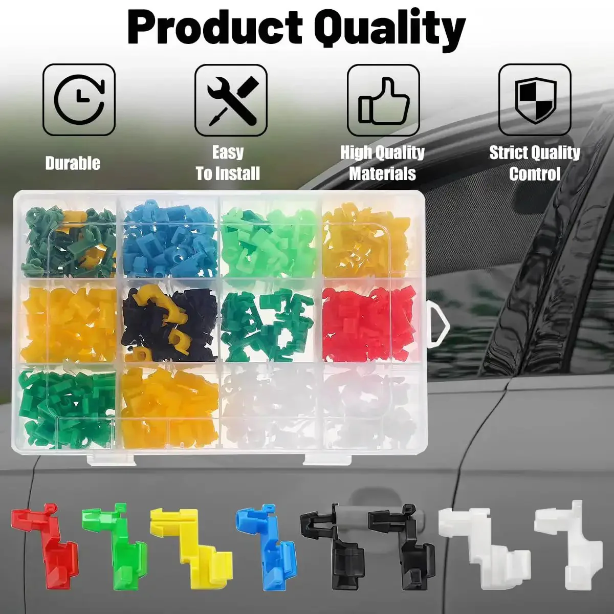Must Have 80 Piece Car Door Lock Rod Clip Kit Assortment For Left And Right Door Handles Rod End Retainers Latch Clips Tailgate Push Clamps Replacement Parts Universal For Most Vehicles - Image 3