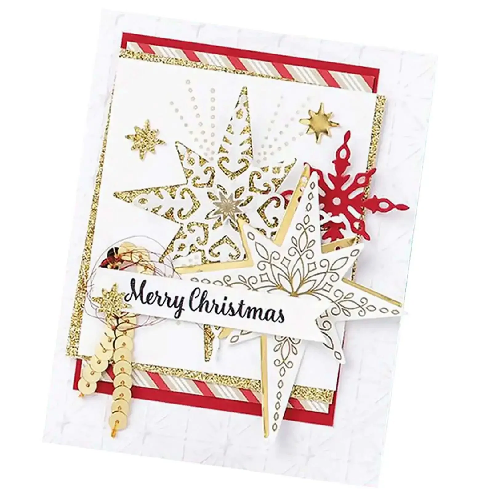 Must Have Christmas Scrapbooking Die Cuts Set With Metal Cutting Dies For Card Making And Paper Crafting, Includes Snowflakes, Snowmen, Trees, Santa Claus, Lantern, Deer And Stars For DIY Album Decor And Background Embossing Templates 12.4x8.3cm - Image 7