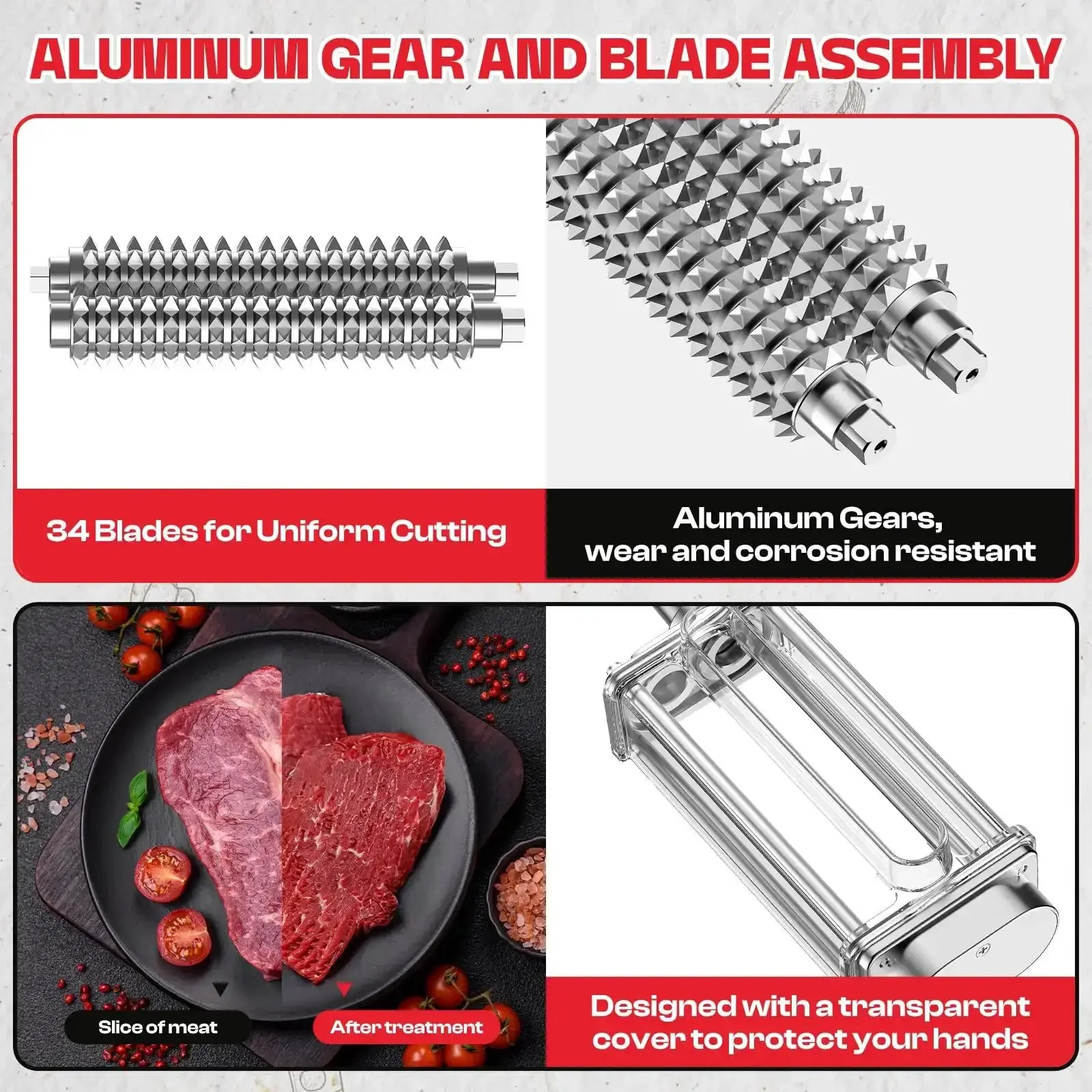 Must-Have Manual Meat Tenderizer Tool With Stainless Steel Gear, Durable Rolling Tenderizer For Beef And Pork, Flatten And Tenderize Steaks And Roasts, Kitchen Gadget For Home Chefs - Image 6