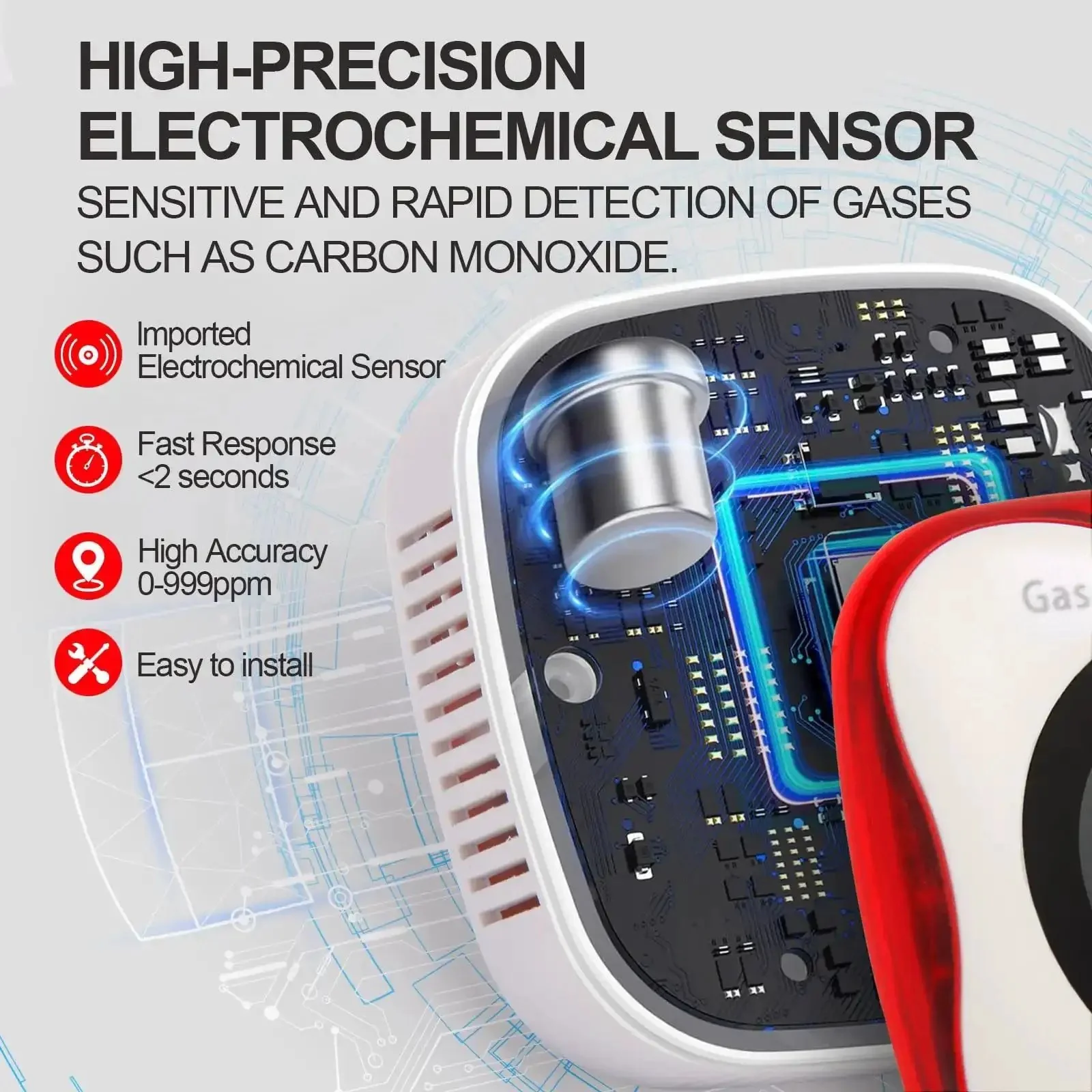 Must-Have Plug-In 4-In-1 Carbon Monoxide And Combustible Gas Detector With Temp And Humidity Sensor For Home RV And Apartment Safety CO And Gas Leak Alert Easy Plug-And-Play Setup 2-Pack - Image 6