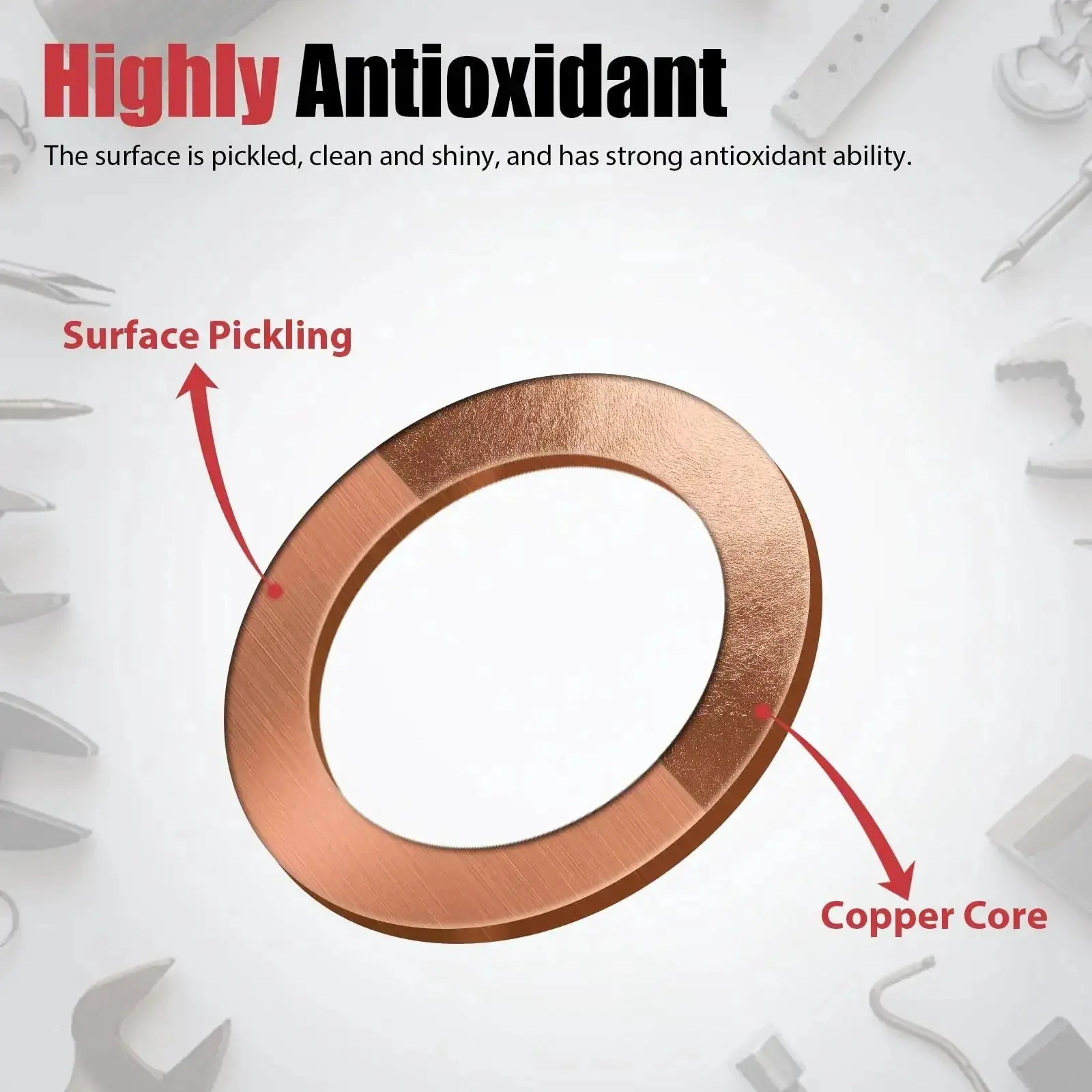 Must Have Pro Grade Copper Washer Set 360 Pcs With 10 Metric Sizes M5 M6 M8 M10 M12 M14 Flat Sealing Washers For Oil Drain Plug Automotive Plumbing Hydraulic Fuel And High Temperature Systems - Image 6