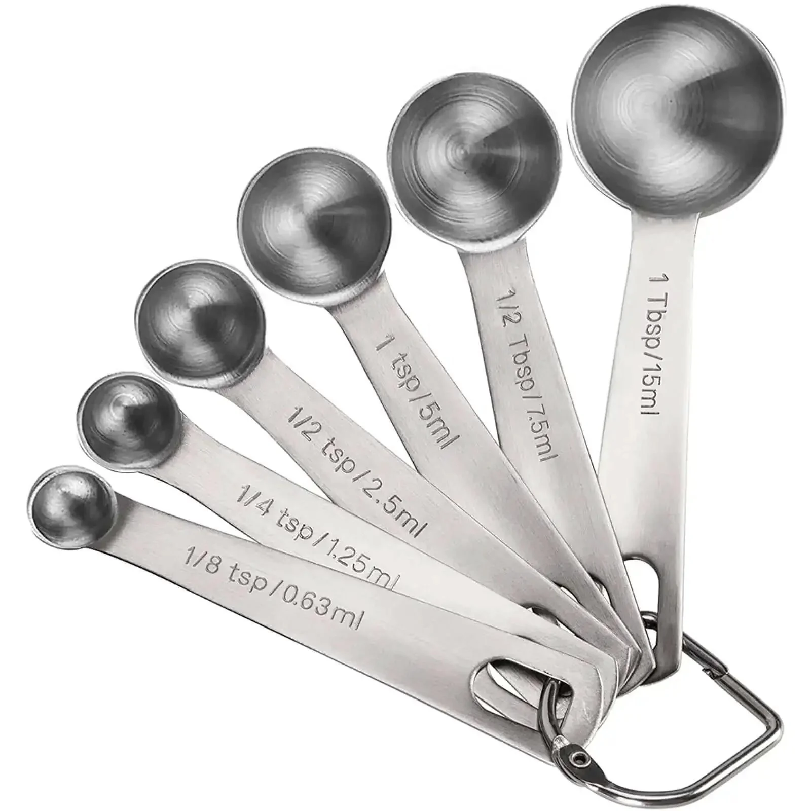 Must Have Sturdy Stainless Steel Measuring Spoons Set Of 6 With Metric And US Measurements For Dry And Liquid Ingredients, Built To Last, Rock Solid Kitchen Tools For Precise Scoops In Jars And Pans